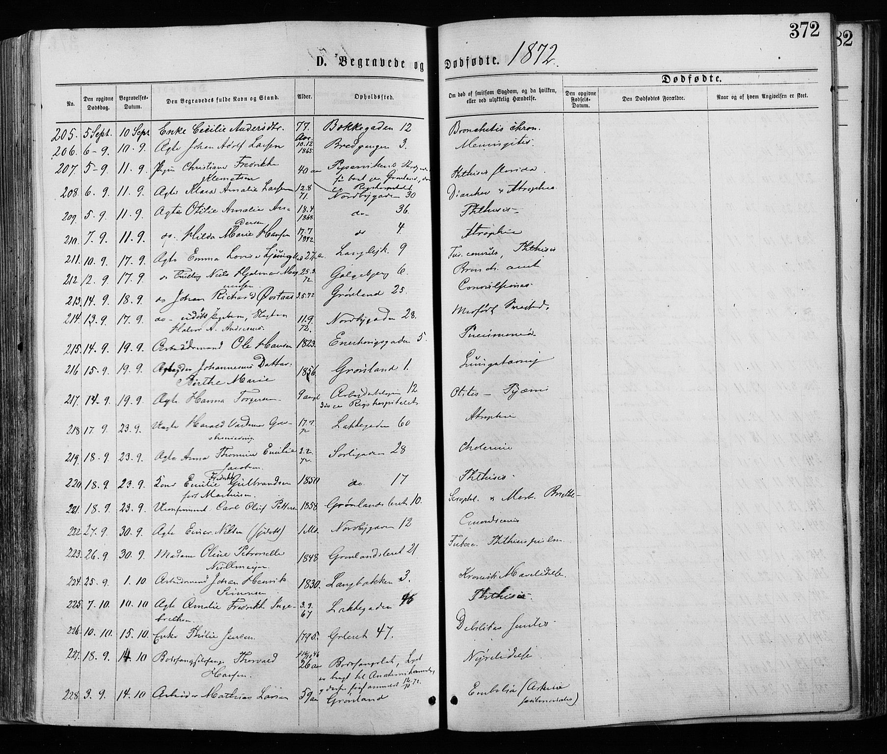 Grønland prestekontor Kirkebøker, AV/SAO-A-10848/F/Fa/L0005: Parish register (official) no. 5, 1869-1880, p. 372