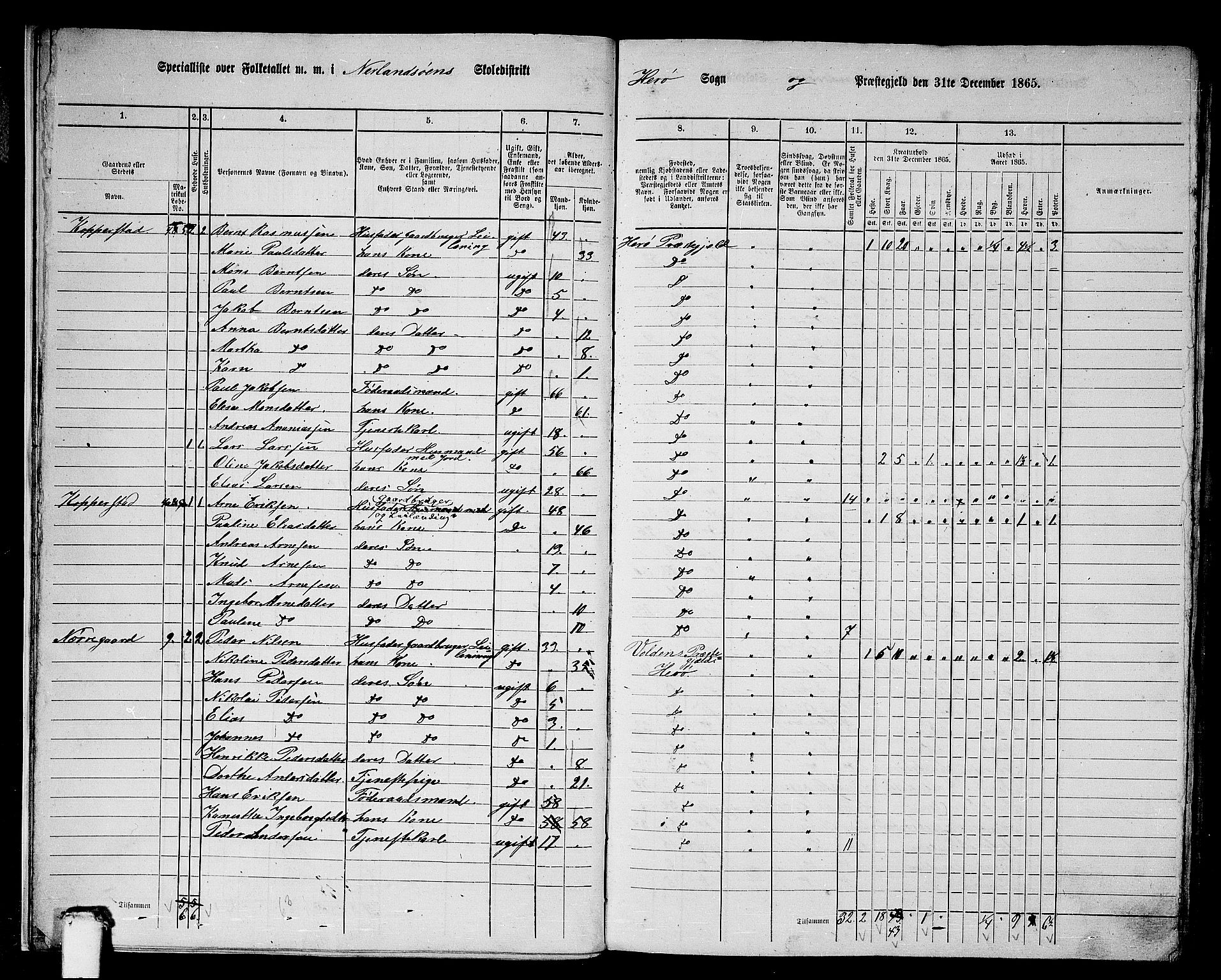 RA, 1865 census for Herøy, 1865, p. 16