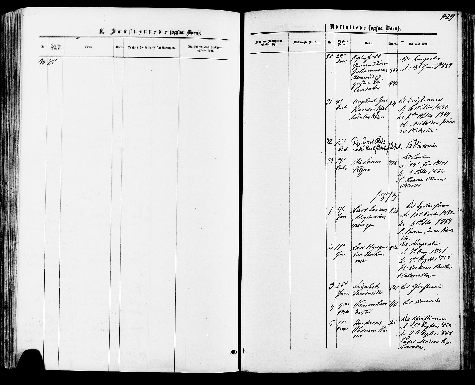 Vang prestekontor, Hedmark, AV/SAH-PREST-008/H/Ha/Haa/L0015: Parish register (official) no. 15, 1871-1885, p. 429