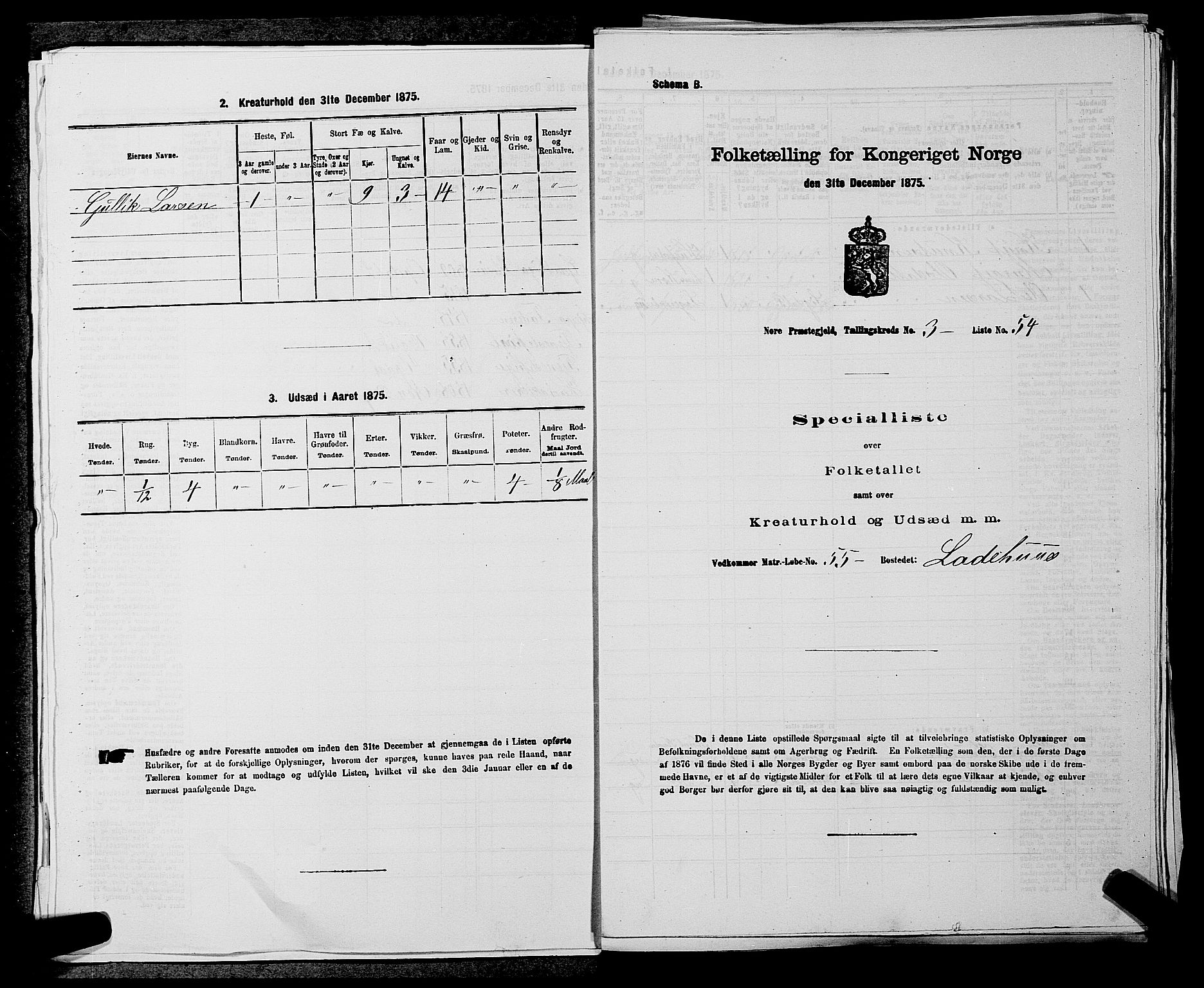 SAKO, 1875 census for 0633P Nore, 1875, p. 346