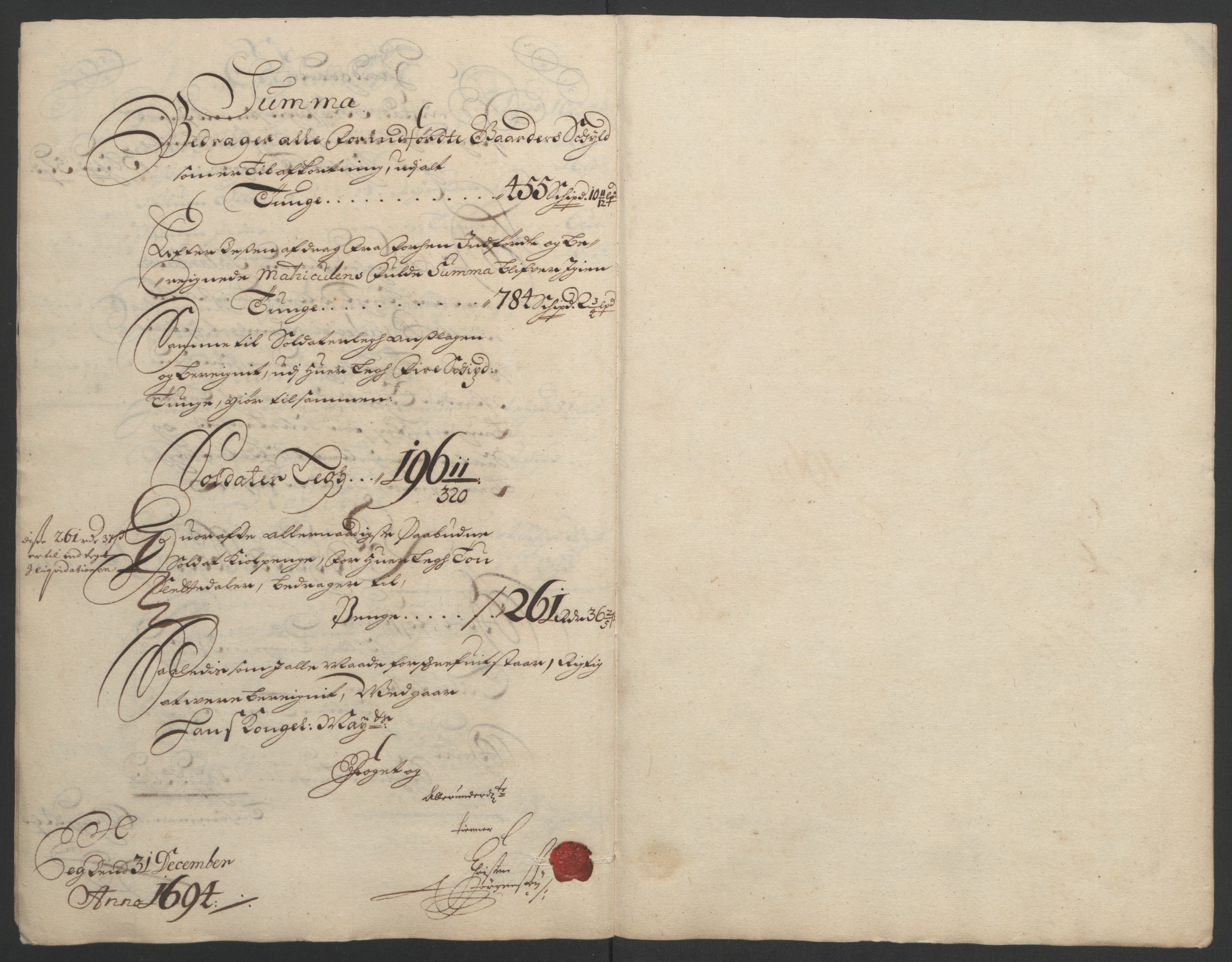 Rentekammeret inntil 1814, Reviderte regnskaper, Fogderegnskap, AV/RA-EA-4092/R12/L0706: Fogderegnskap Øvre Romerike, 1694, p. 245