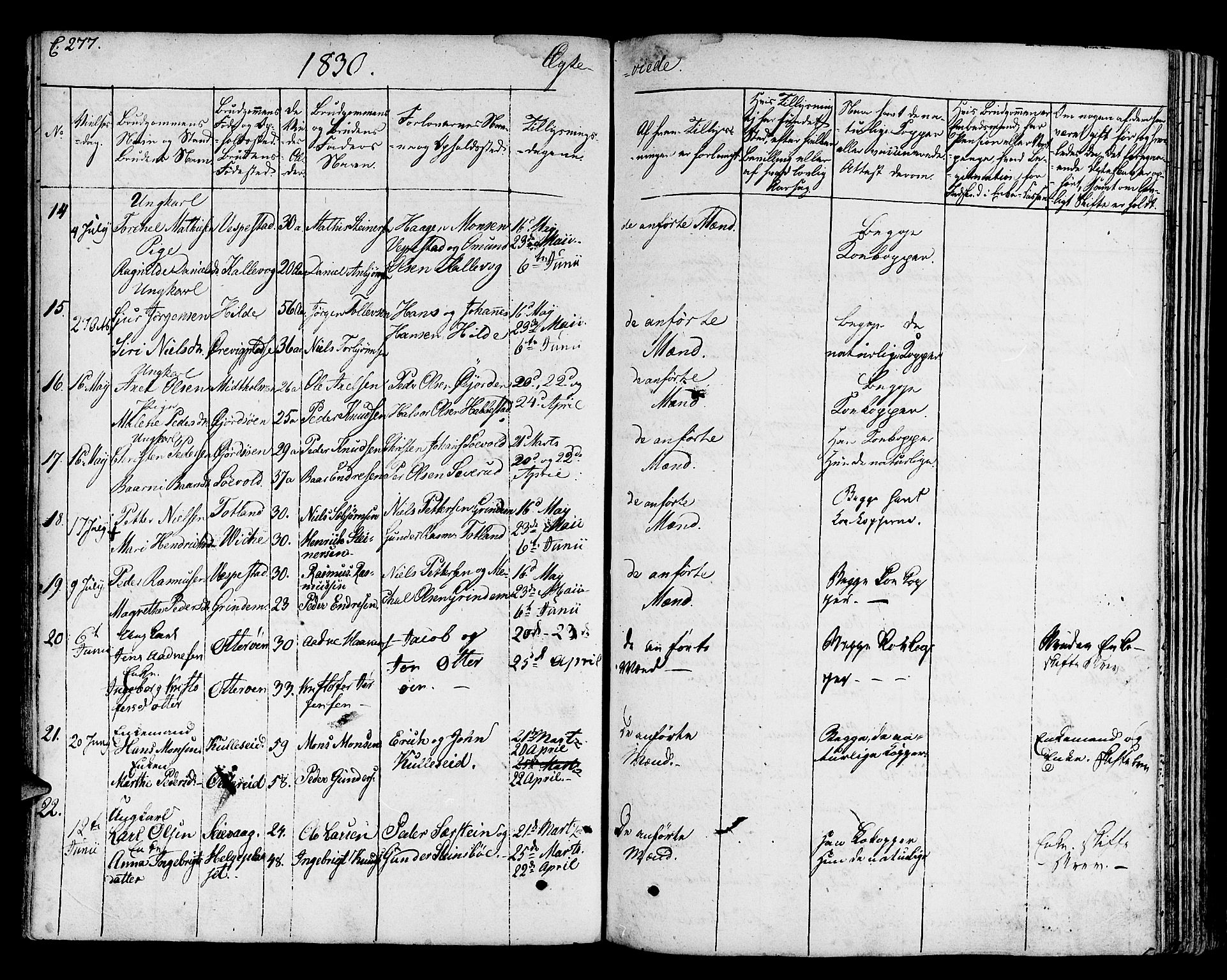 Finnås sokneprestembete, AV/SAB-A-99925/H/Ha/Haa/Haaa/L0005: Parish register (official) no. A 5, 1823-1835, p. 277