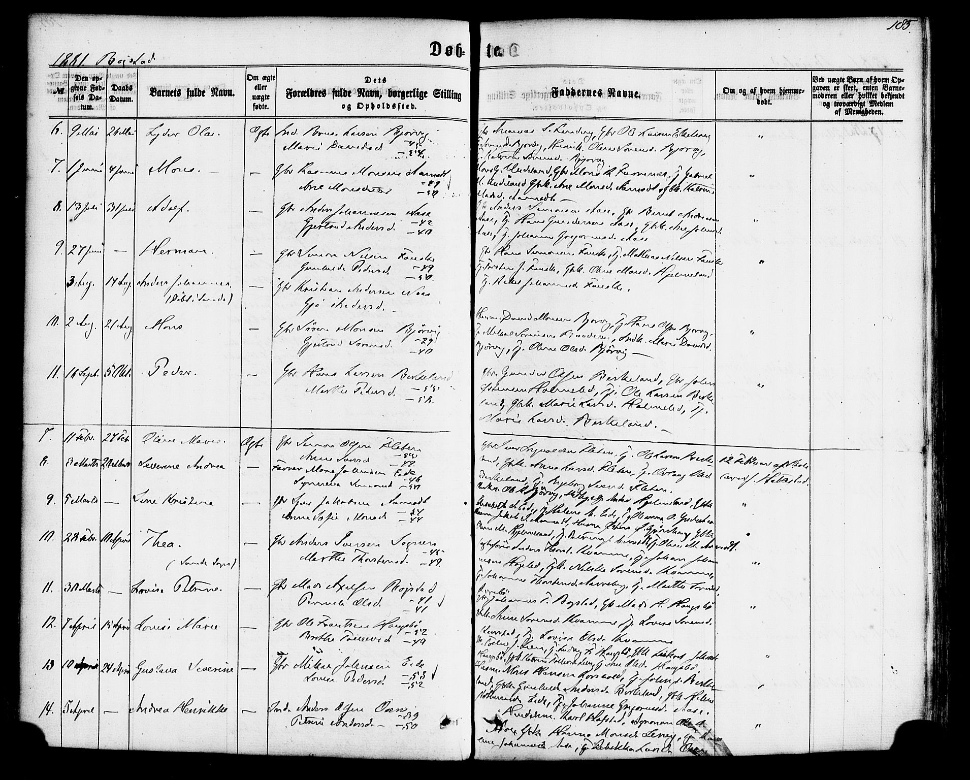 Gaular sokneprestembete, SAB/A-80001/H/Haa: Parish register (official) no. A 5, 1860-1881, p. 185