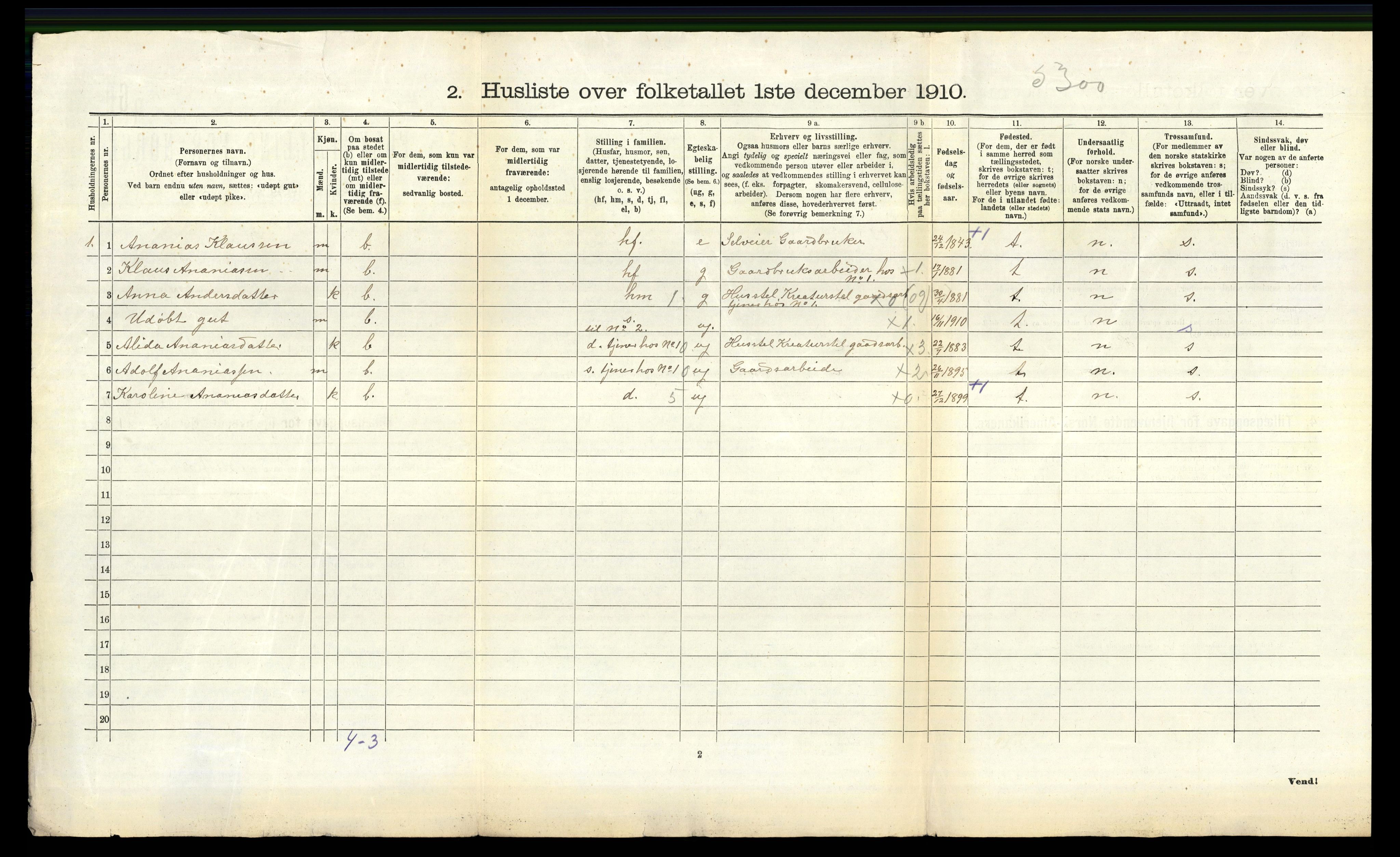 RA, 1910 census for Lindås, 1910, p. 727