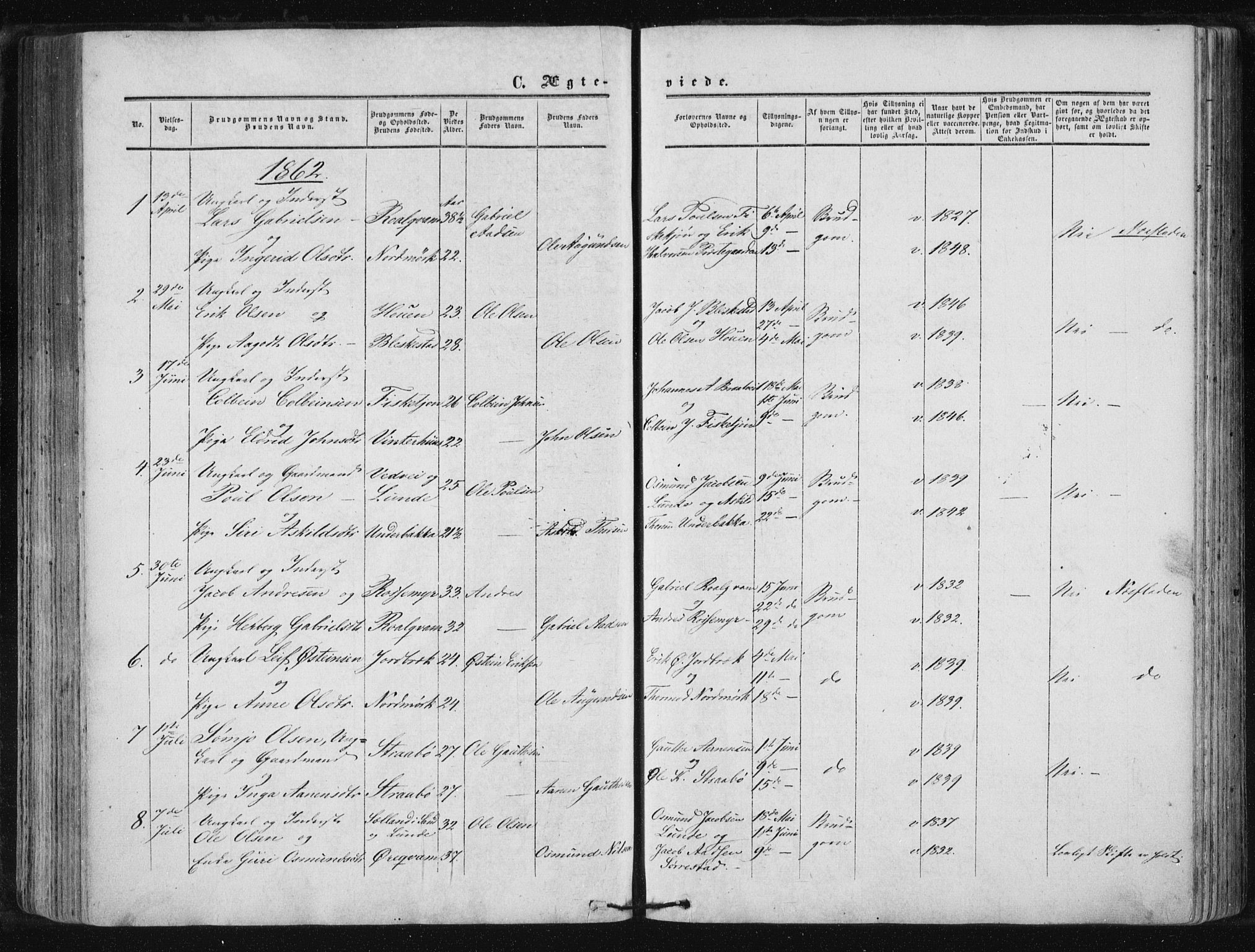 Suldal sokneprestkontor, AV/SAST-A-101845/01/IV/L0009: Parish register (official) no. A 9, 1854-1868