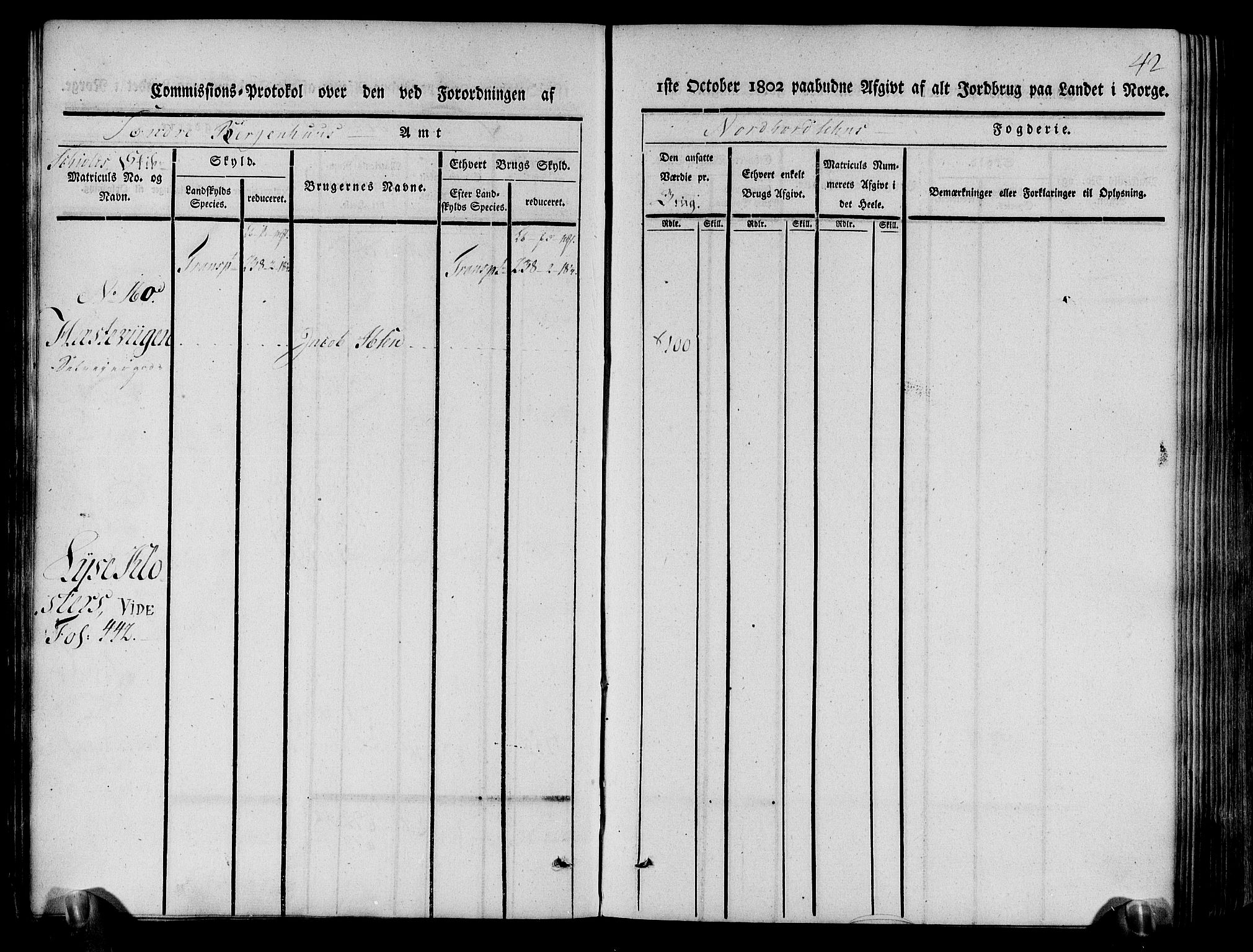 Rentekammeret inntil 1814, Realistisk ordnet avdeling, AV/RA-EA-4070/N/Ne/Nea/L0111: Nordhordland og Voss fogderi. Kommisjonsprotokoll for Nordhordland, 1803, p. 45