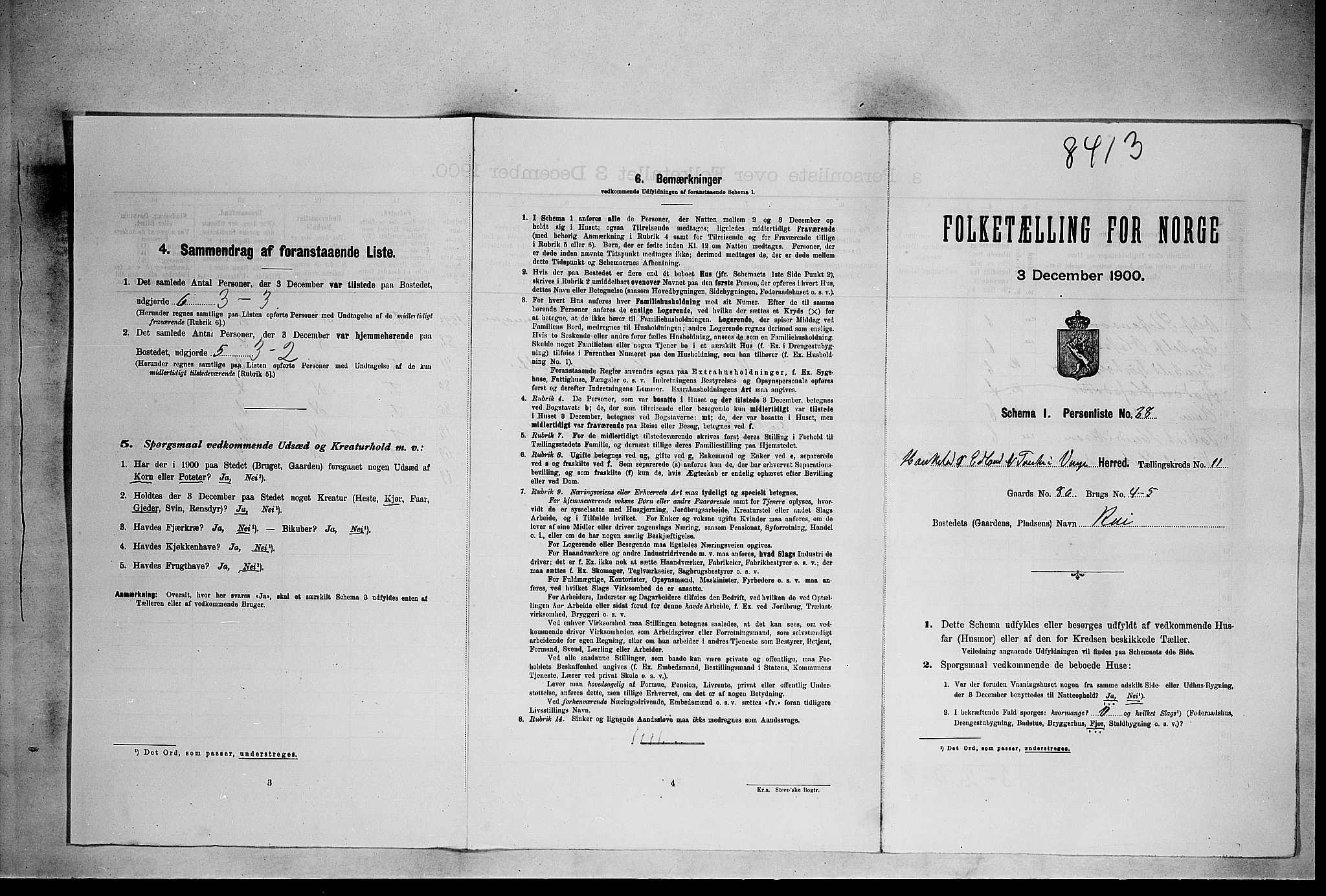 SAKO, 1900 census for Vinje, 1900, p. 575