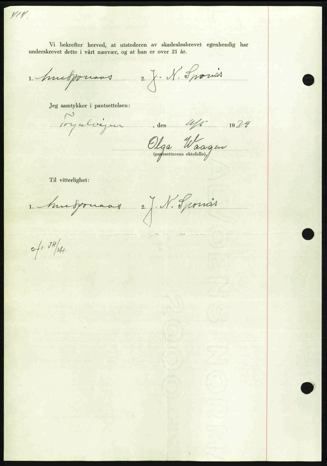 Nordmøre sorenskriveri, AV/SAT-A-4132/1/2/2Ca: Mortgage book no. B85, 1939-1939, Diary no: : 1457/1939