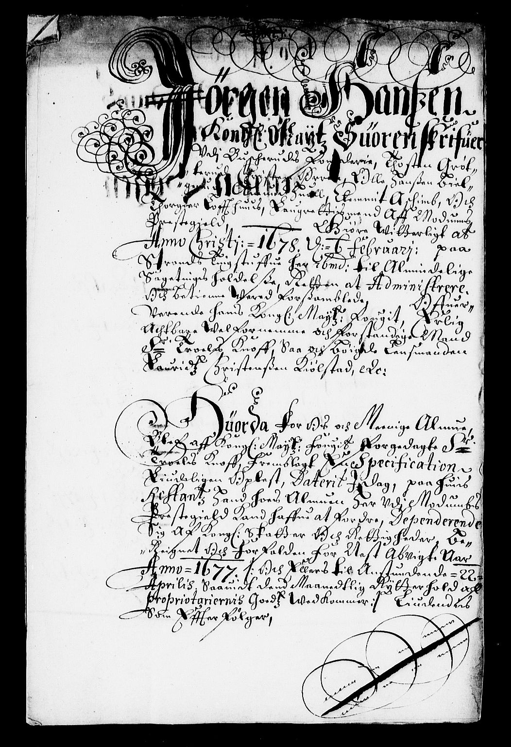 Rentekammeret inntil 1814, Reviderte regnskaper, Stiftamtstueregnskaper, Landkommissariatet på Akershus og Akershus stiftamt, AV/RA-EA-5869/R/Rb/L0127: Akershus stiftamt, 1677