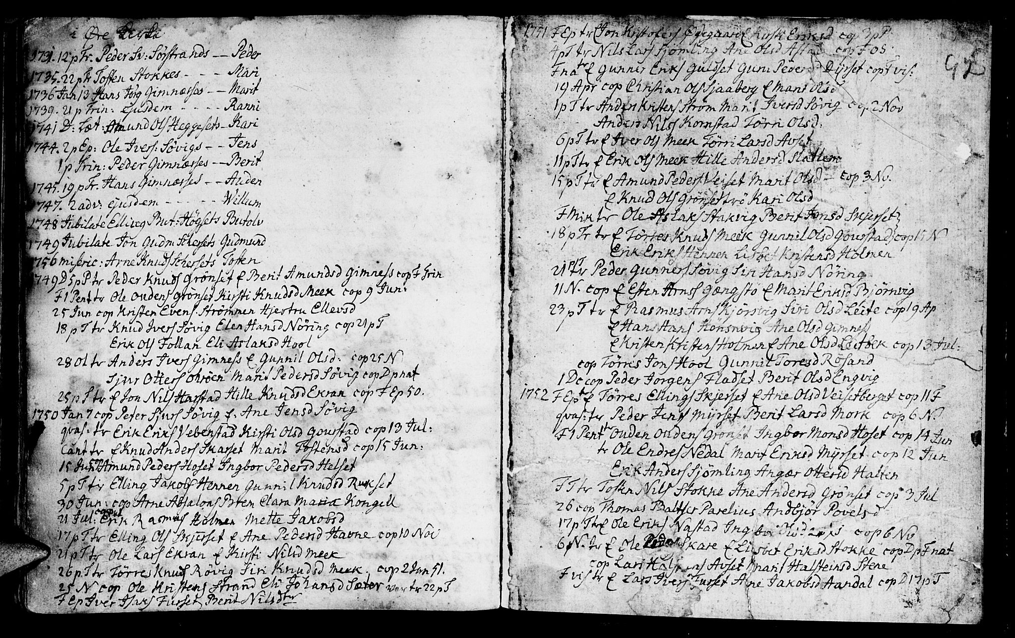 Ministerialprotokoller, klokkerbøker og fødselsregistre - Møre og Romsdal, SAT/A-1454/568/L0797: Parish register (official) no. 568A06, 1731-1760, p. 92