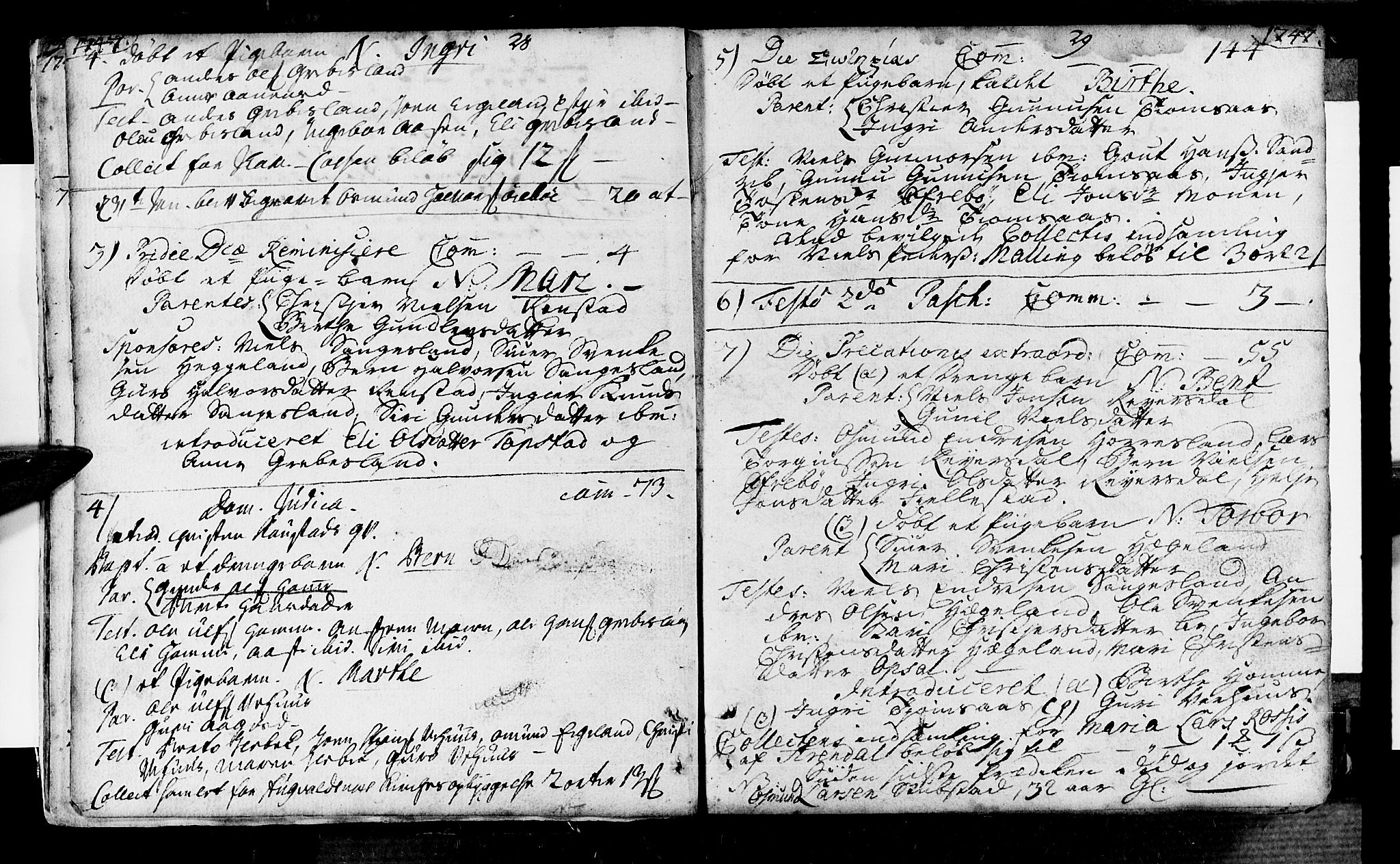 Vennesla sokneprestkontor, AV/SAK-1111-0045/Fa/Fac/L0001: Parish register (official) no. A 1, 1743-1784, p. 28-29