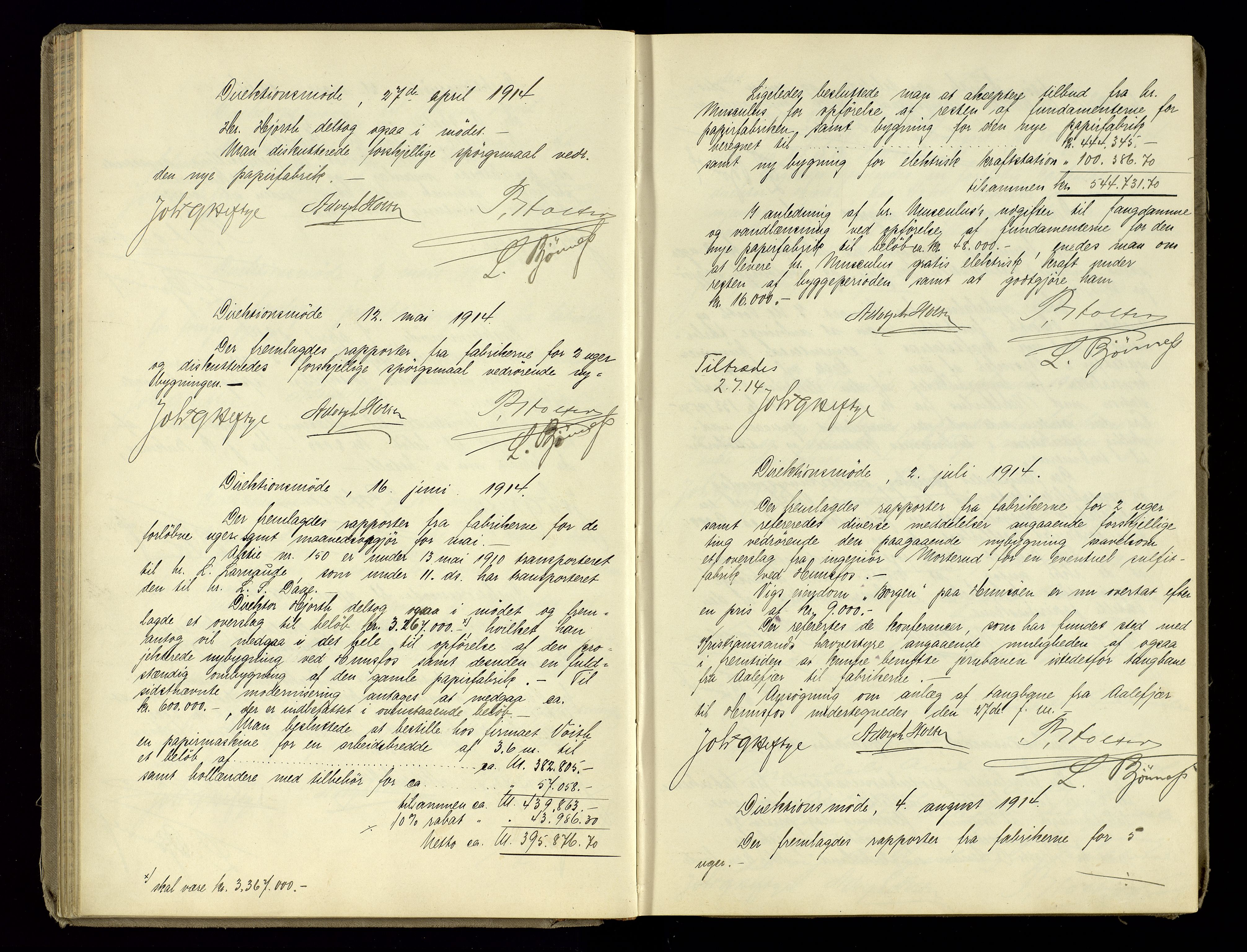 Hunsfos fabrikker, AV/SAK-D/1440/02/L0004: Referatprotokoll fra styremøter, 1909-1934, p. 41