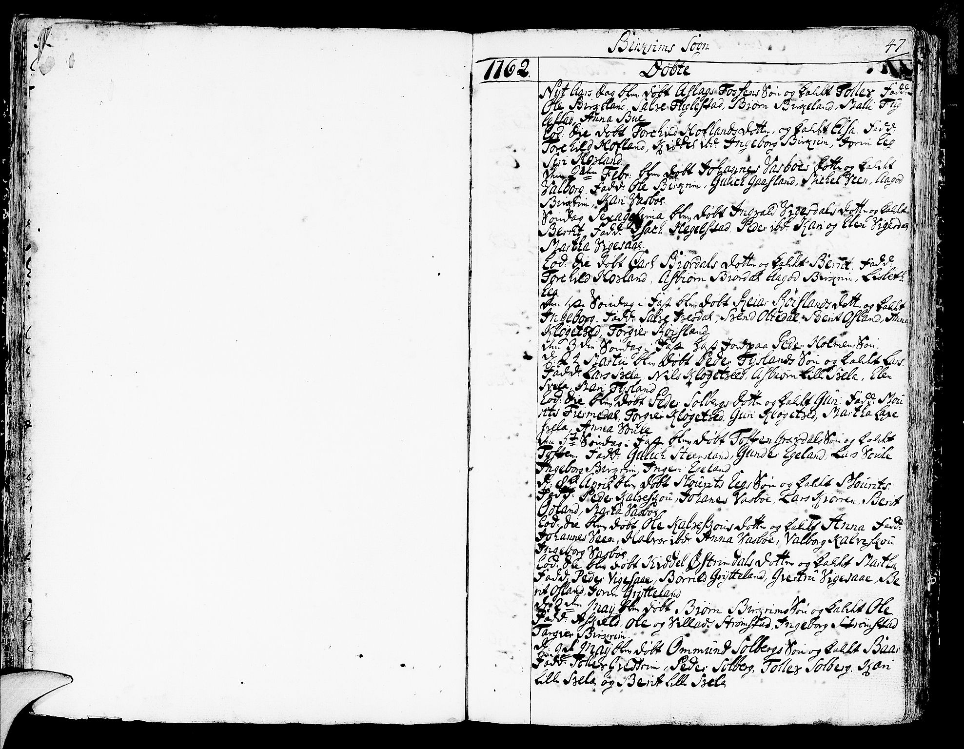 Helleland sokneprestkontor, SAST/A-101810: Parish register (official) no. A 2 /2, 1762-1791, p. 47