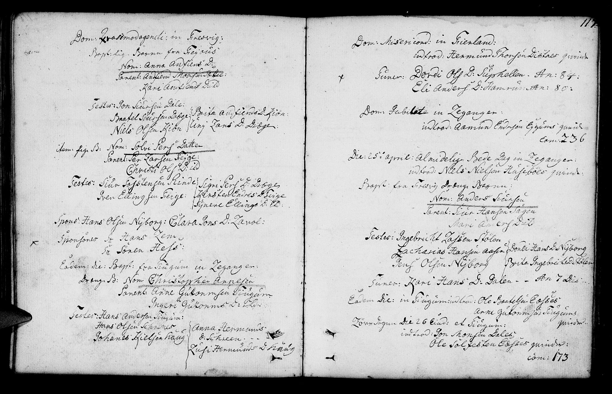 Leikanger sokneprestembete, SAB/A-81001: Parish register (official) no. A 3, 1756-1770, p. 117