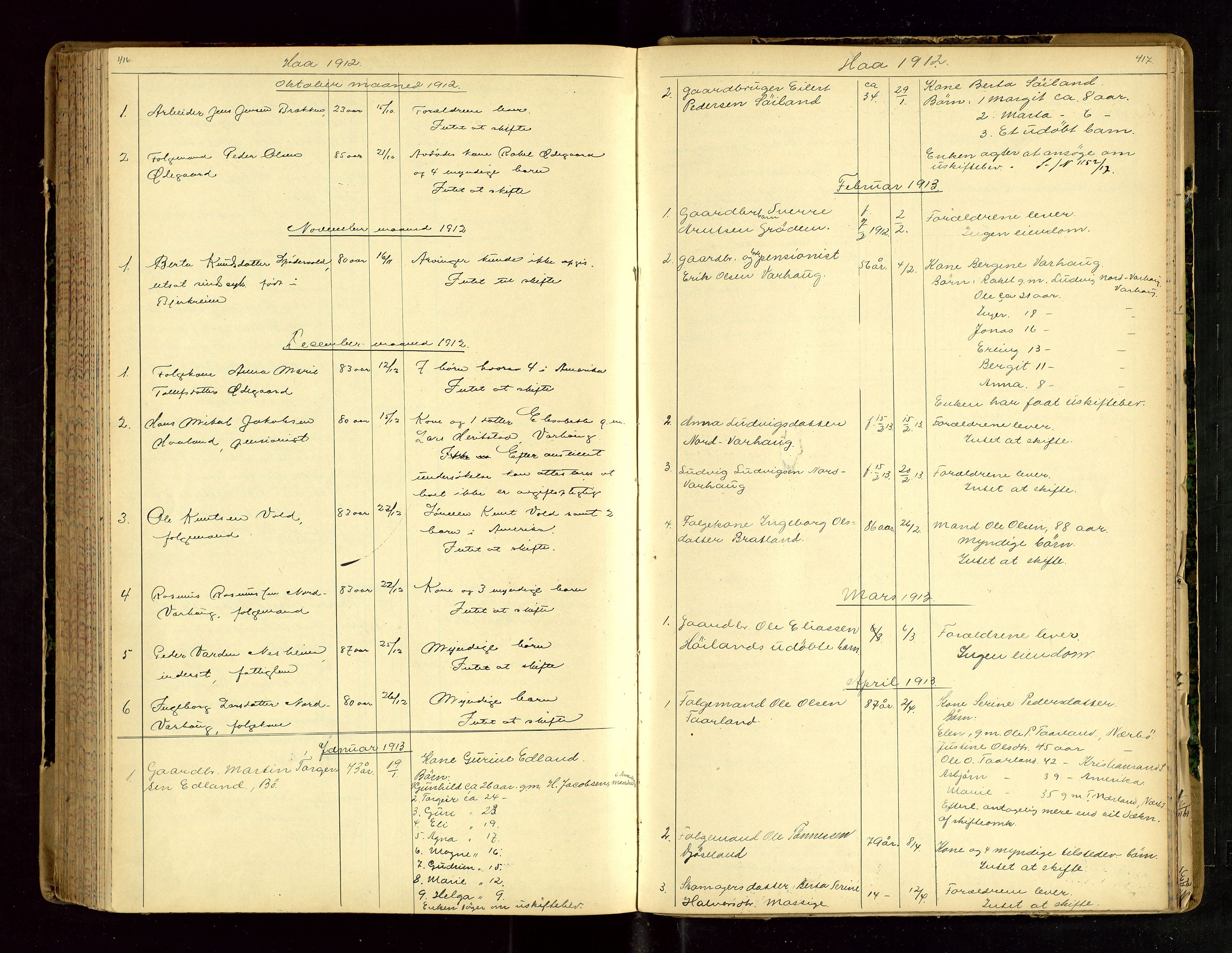 Jæren sorenskriveri, SAST/A-100310/01/5/52/52B/L0003: DØDSFALLPROTOKOLL, 1910-1916, p. 416-417