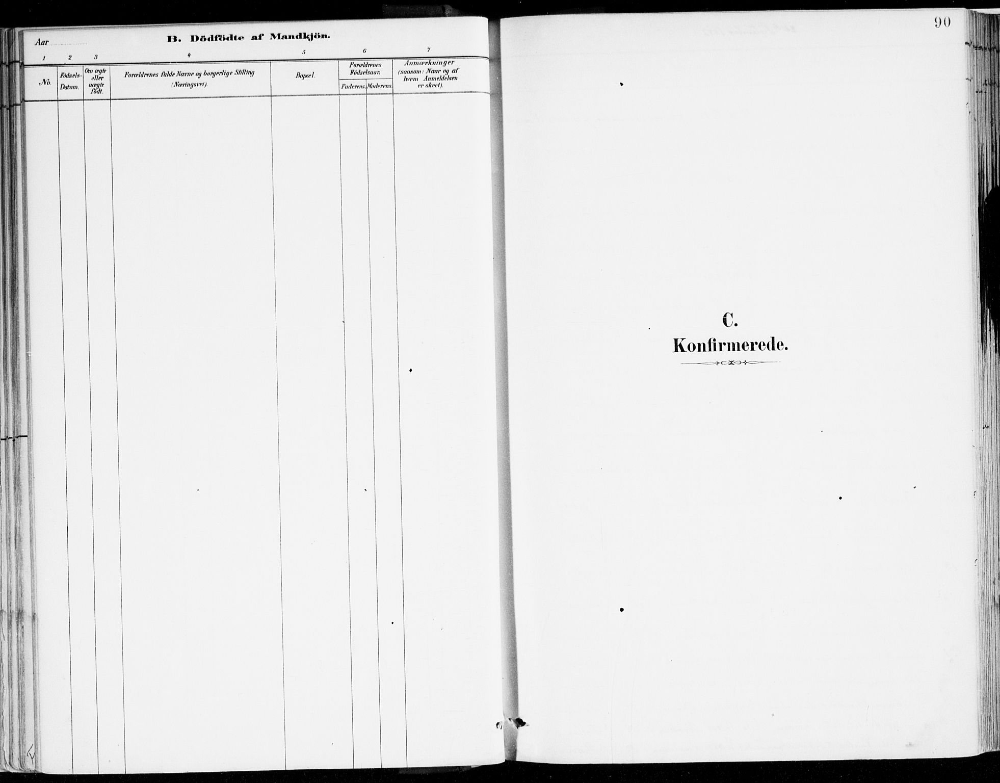 Lavik sokneprestembete, SAB/A-80901: Parish register (official) no. B 1, 1882-1908, p. 90