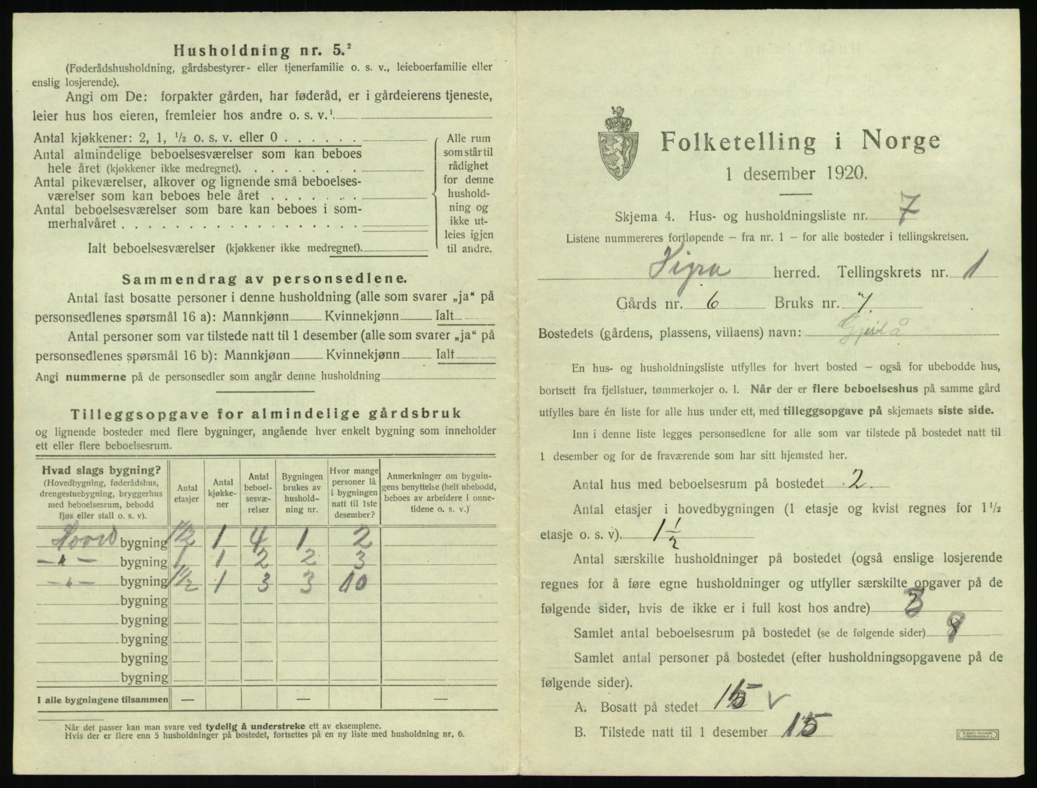 SAT, 1920 census for Vigra, 1920, p. 34