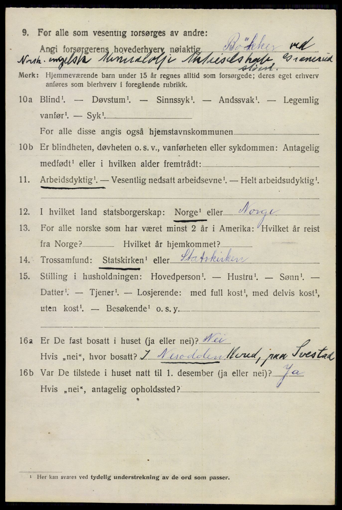 SAO, 1920 census for Nesodden, 1920, p. 3760