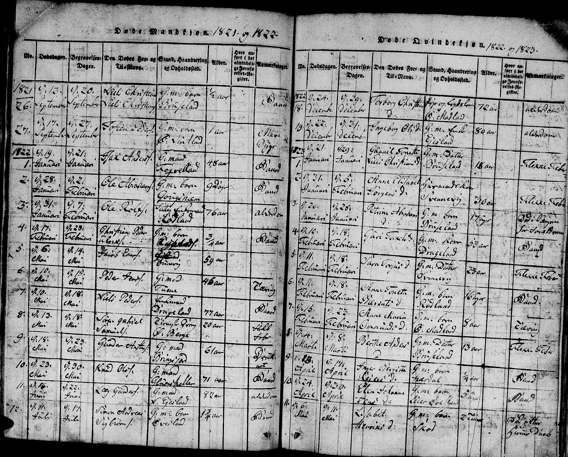 Lyngdal sokneprestkontor, AV/SAK-1111-0029/F/Fb/Fbc/L0001: Parish register (copy) no. B 1, 1815-1844, p. 109