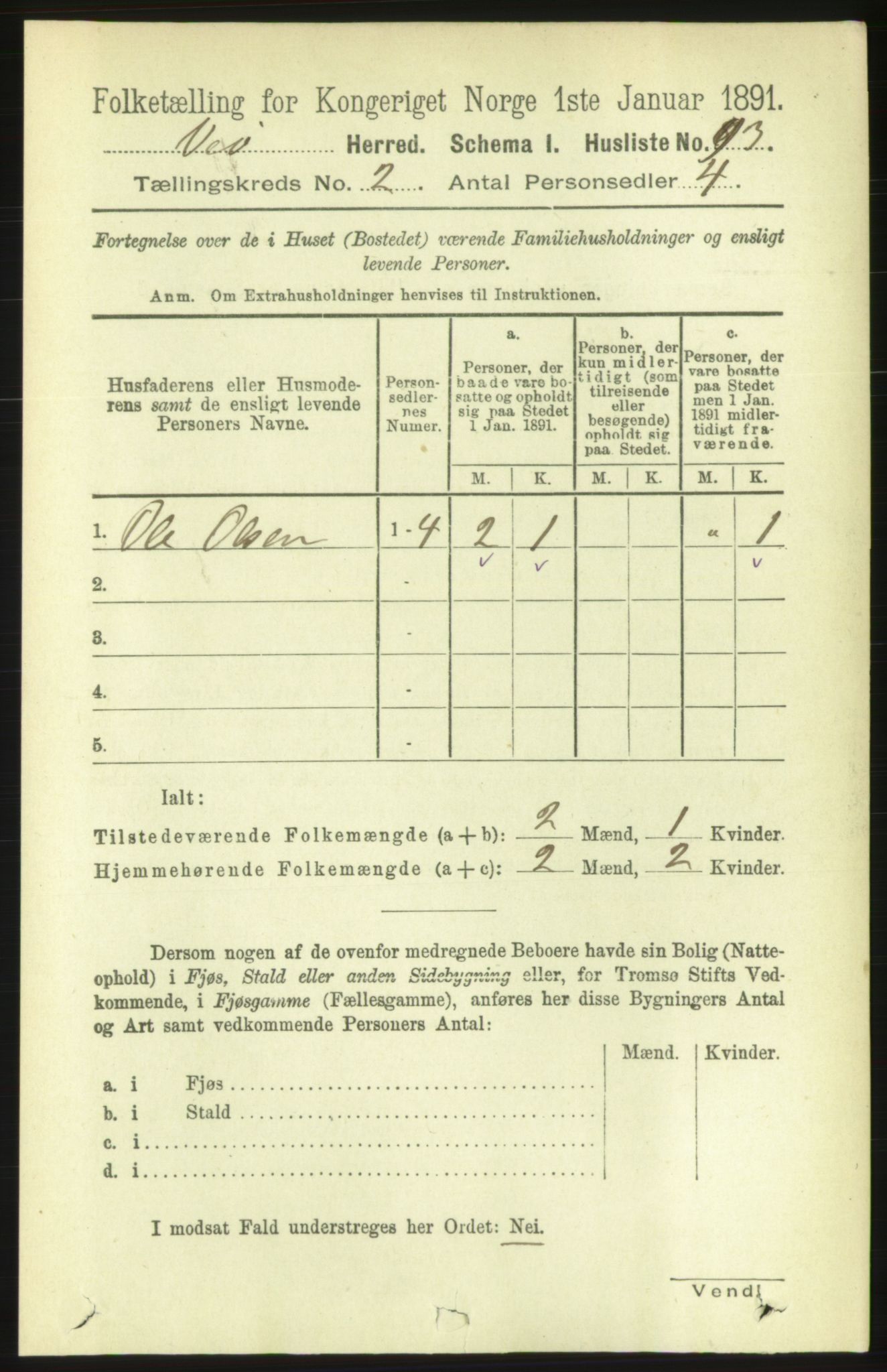 RA, 1891 census for 1541 Veøy, 1891, p. 744