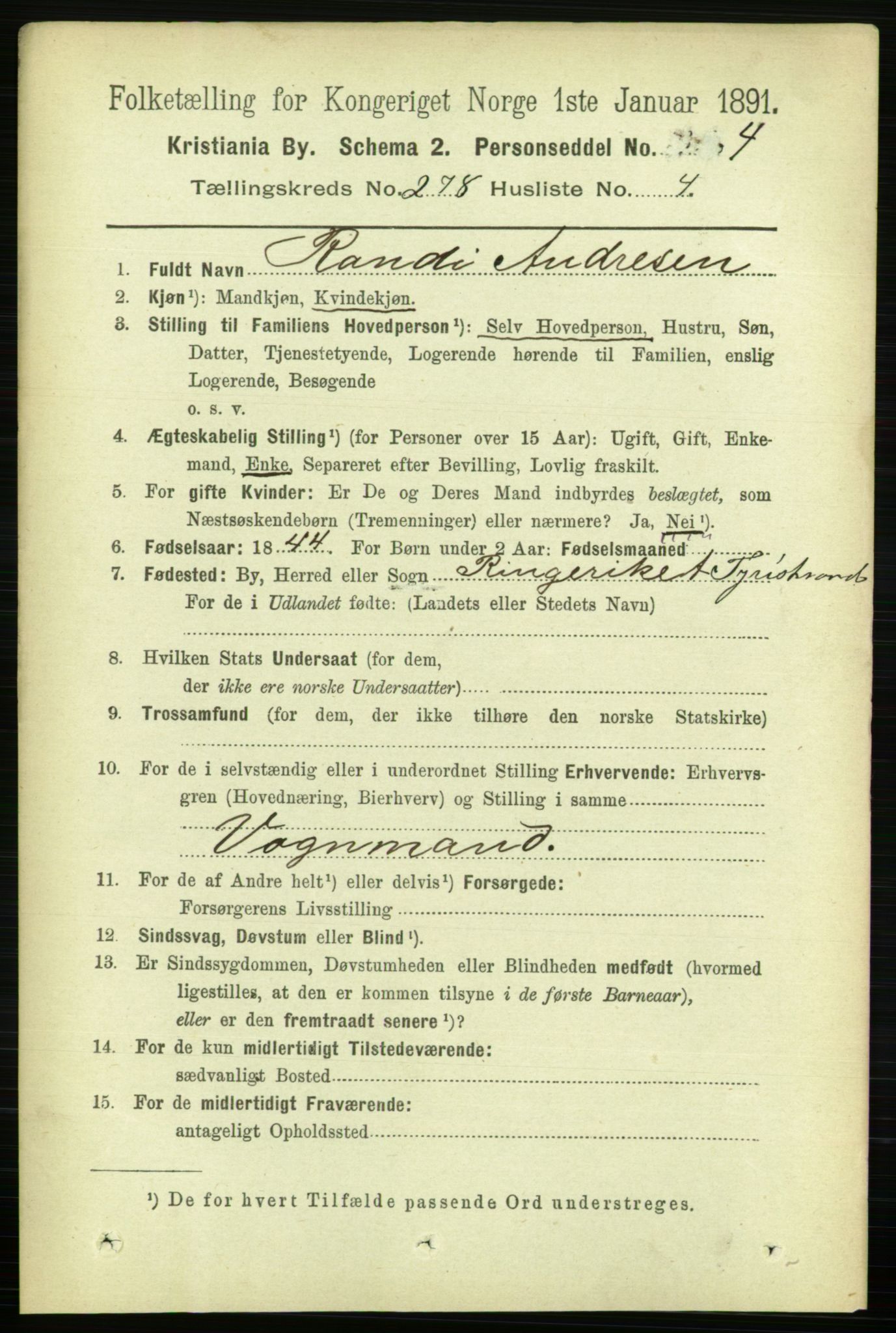 RA, 1891 census for 0301 Kristiania, 1891, p. 168856