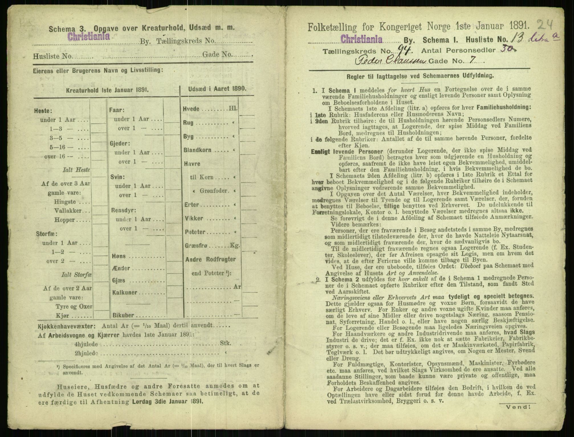 RA, 1891 census for 0301 Kristiania, 1891, p. 45973