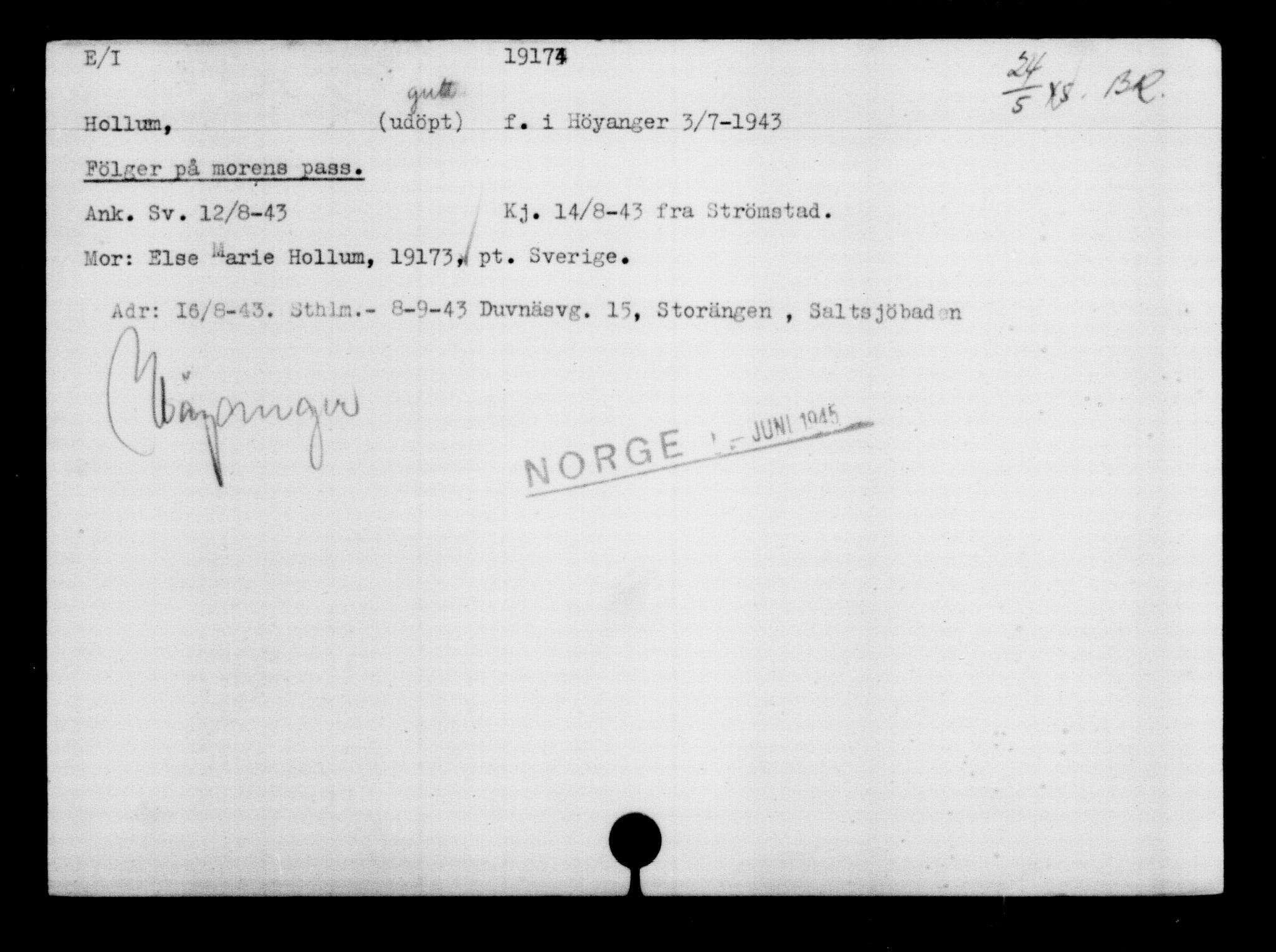 Den Kgl. Norske Legasjons Flyktningskontor, RA/S-6753/V/Va/L0009: Kjesäterkartoteket.  Flyktningenr. 18502-22048, 1940-1945, p. 795