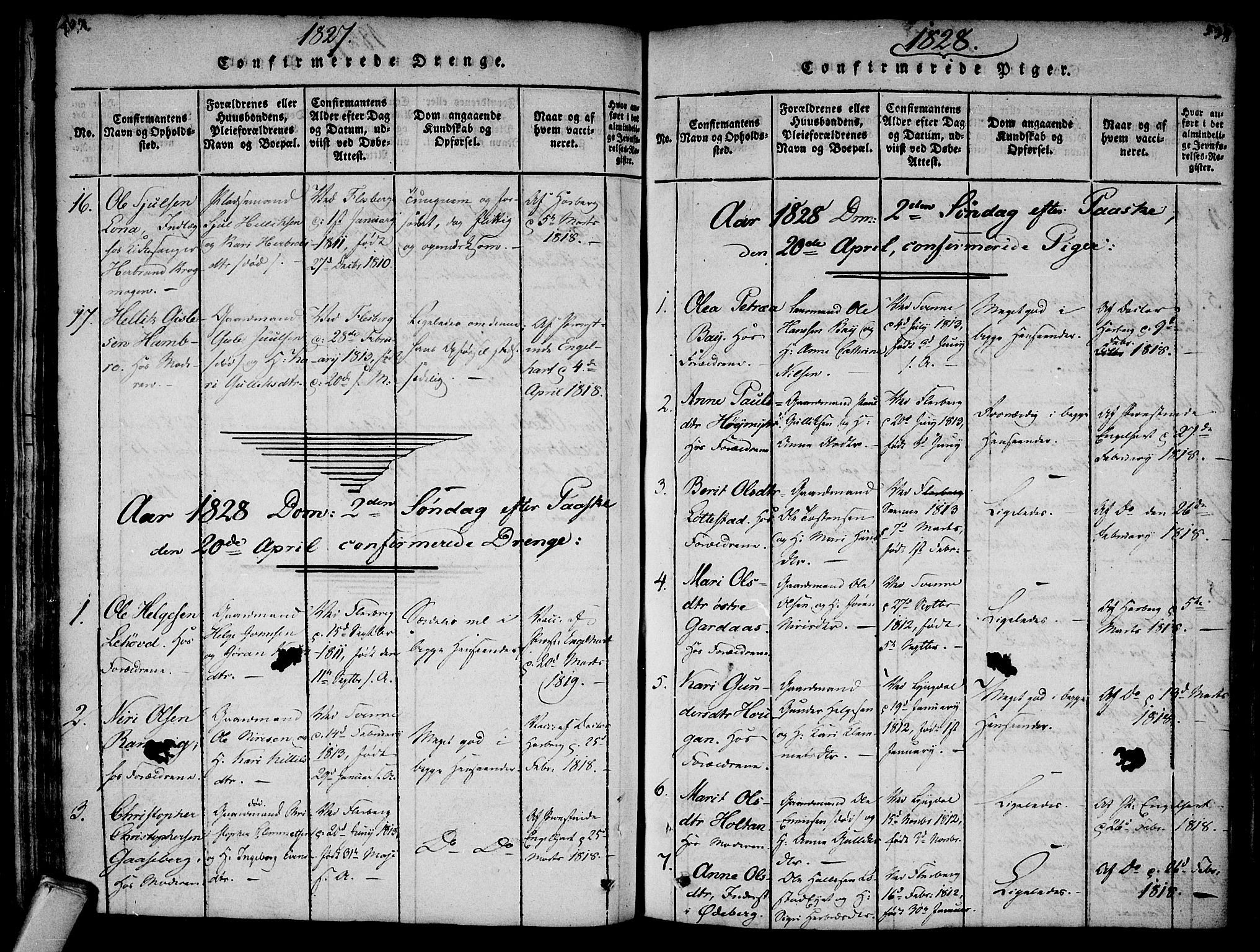 Flesberg kirkebøker, AV/SAKO-A-18/F/Fa/L0005: Parish register (official) no. I 5, 1816-1834, p. 537-538