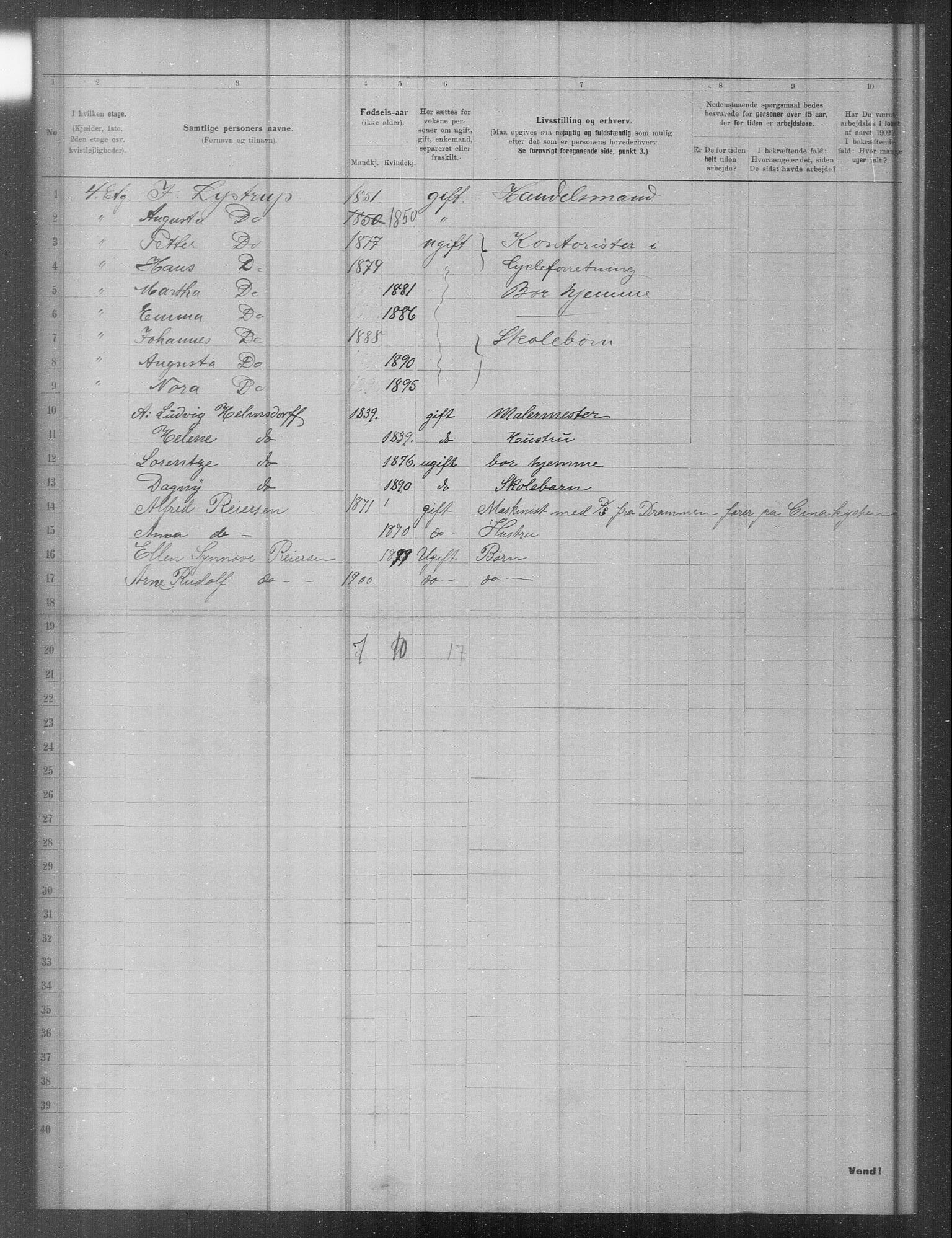 OBA, Municipal Census 1902 for Kristiania, 1902, p. 17363