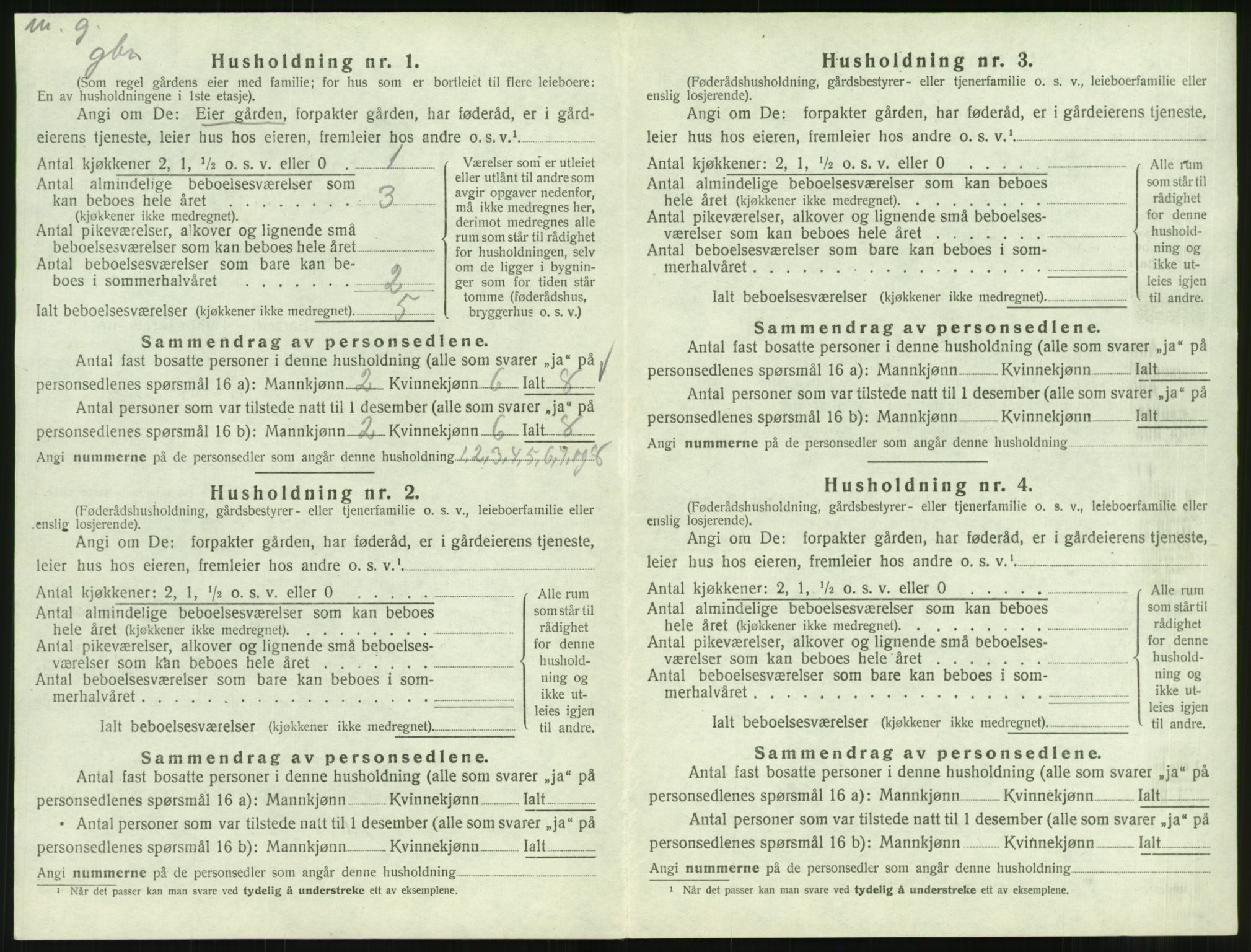 SAT, 1920 census for Fræna, 1920, p. 1106