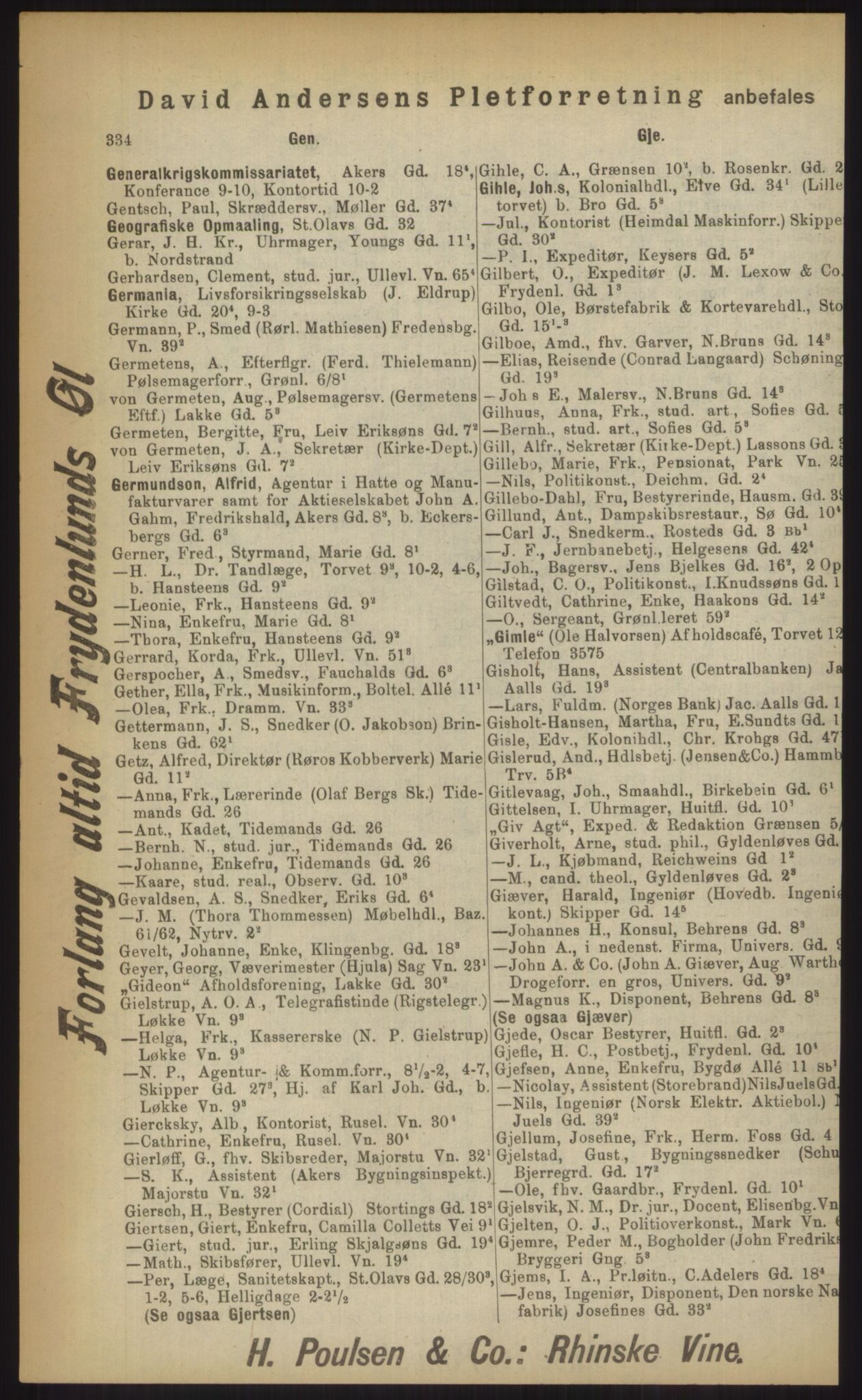 Kristiania/Oslo adressebok, PUBL/-, 1903, p. 334