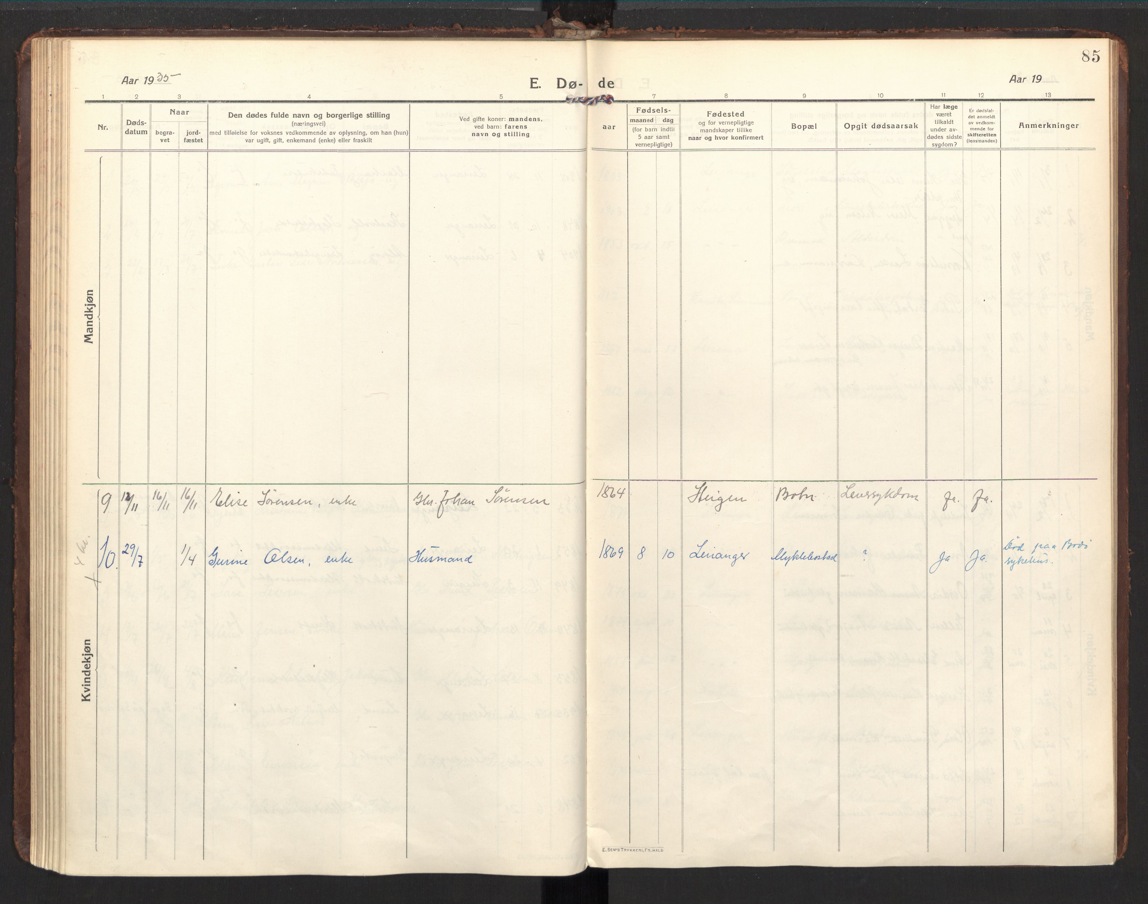 Ministerialprotokoller, klokkerbøker og fødselsregistre - Nordland, SAT/A-1459/857/L0825: Parish register (official) no. 857A05, 1917-1946, p. 85