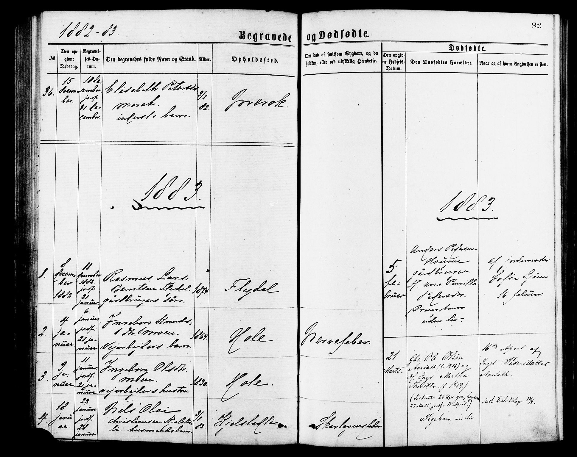 Ministerialprotokoller, klokkerbøker og fødselsregistre - Møre og Romsdal, SAT/A-1454/517/L0227: Parish register (official) no. 517A07, 1870-1886, p. 92
