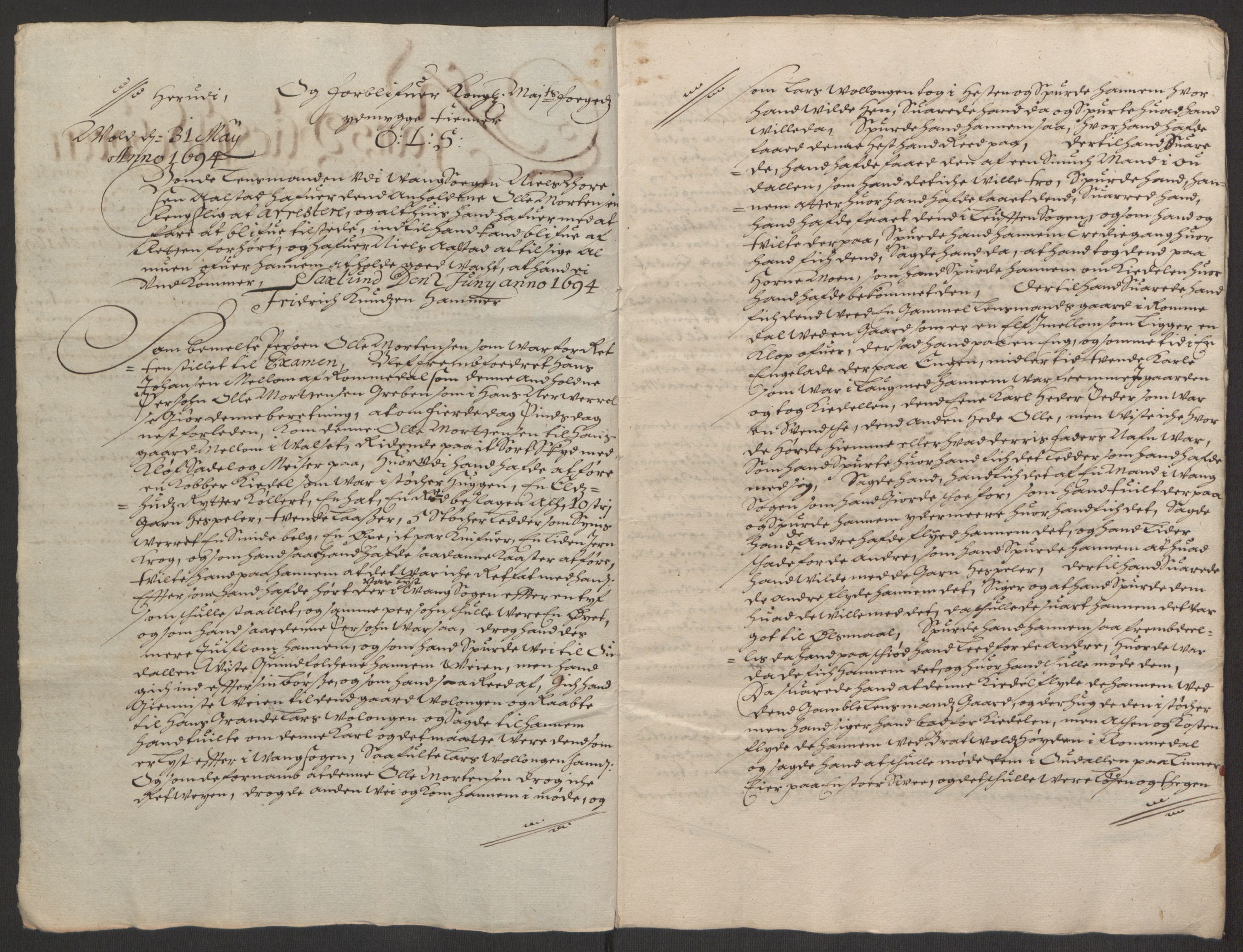 Rentekammeret inntil 1814, Reviderte regnskaper, Fogderegnskap, AV/RA-EA-4092/R16/L1035: Fogderegnskap Hedmark, 1694, p. 207