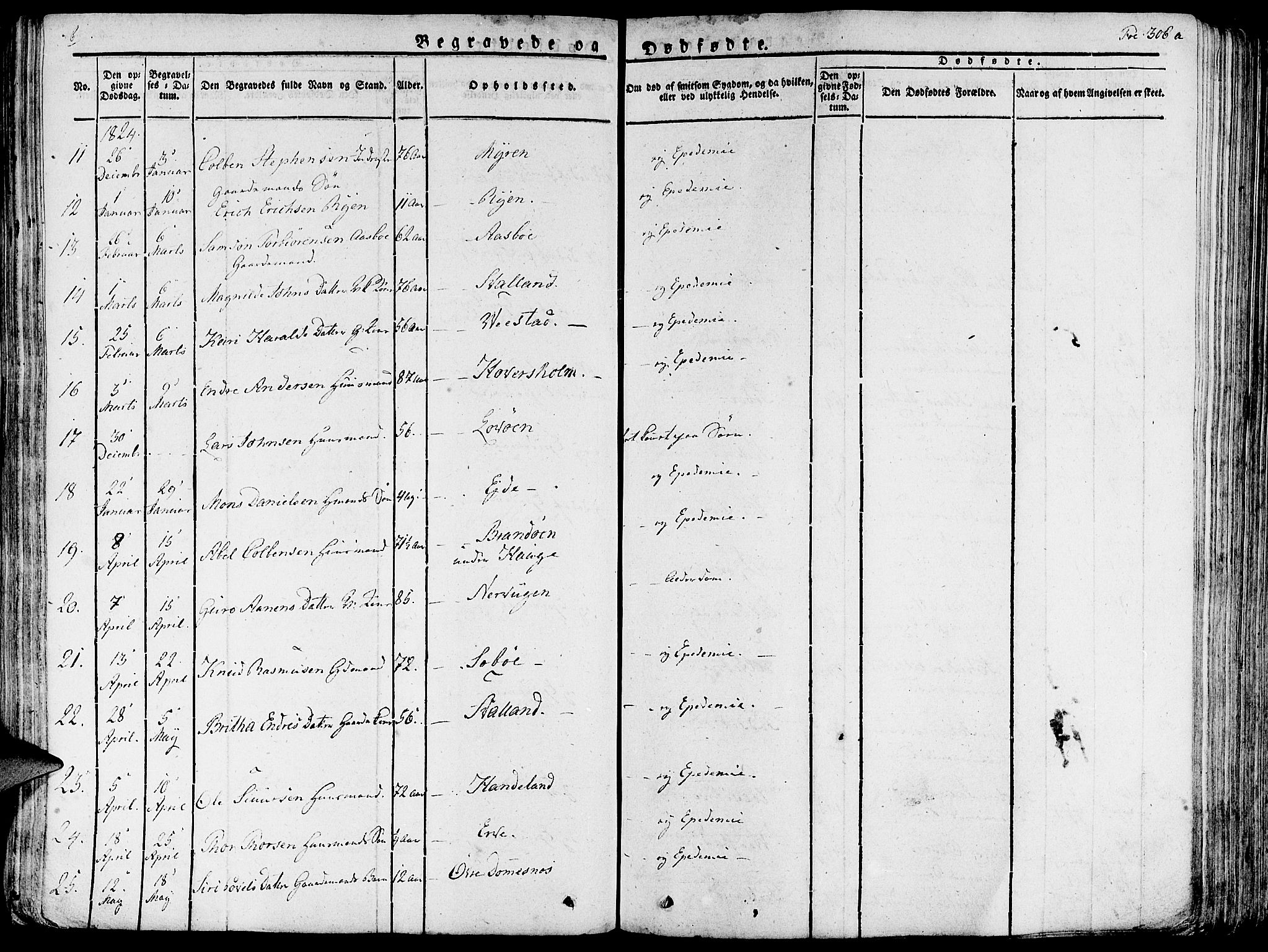 Fjelberg sokneprestembete, SAB/A-75201/H/Haa: Parish register (official) no. A 5, 1822-1834, p. 306