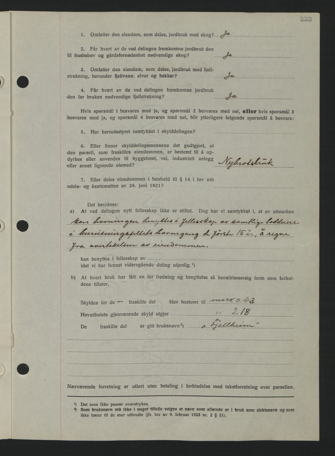 Nordmøre sorenskriveri, AV/SAT-A-4132/1/2/2Ca: Mortgage book no. A81, 1937-1937, Diary no: : 719/1937