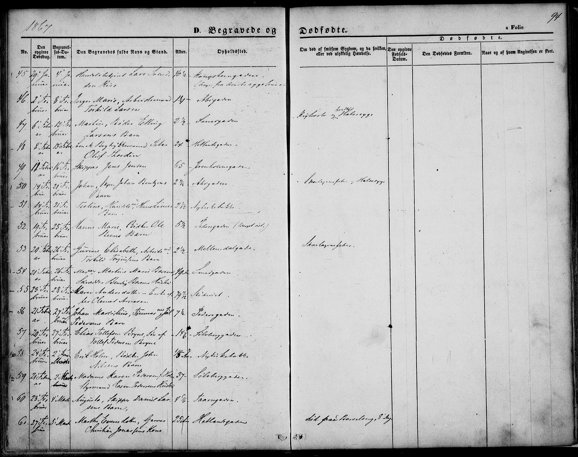 St. Petri sokneprestkontor, AV/SAST-A-101813/001/30/30BA/L0003: Parish register (official) no. A 3, 1861-1872, p. 94