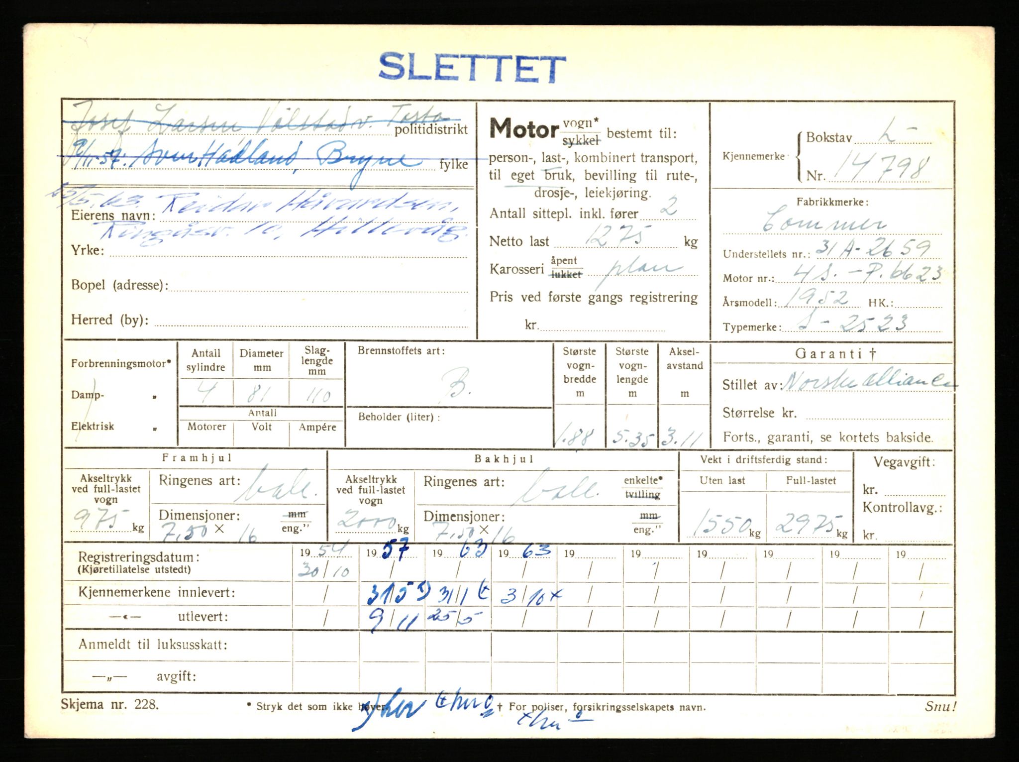 Stavanger trafikkstasjon, AV/SAST-A-101942/0/F/L0027: L-14600 - L-15149, 1930-1971, p. 625