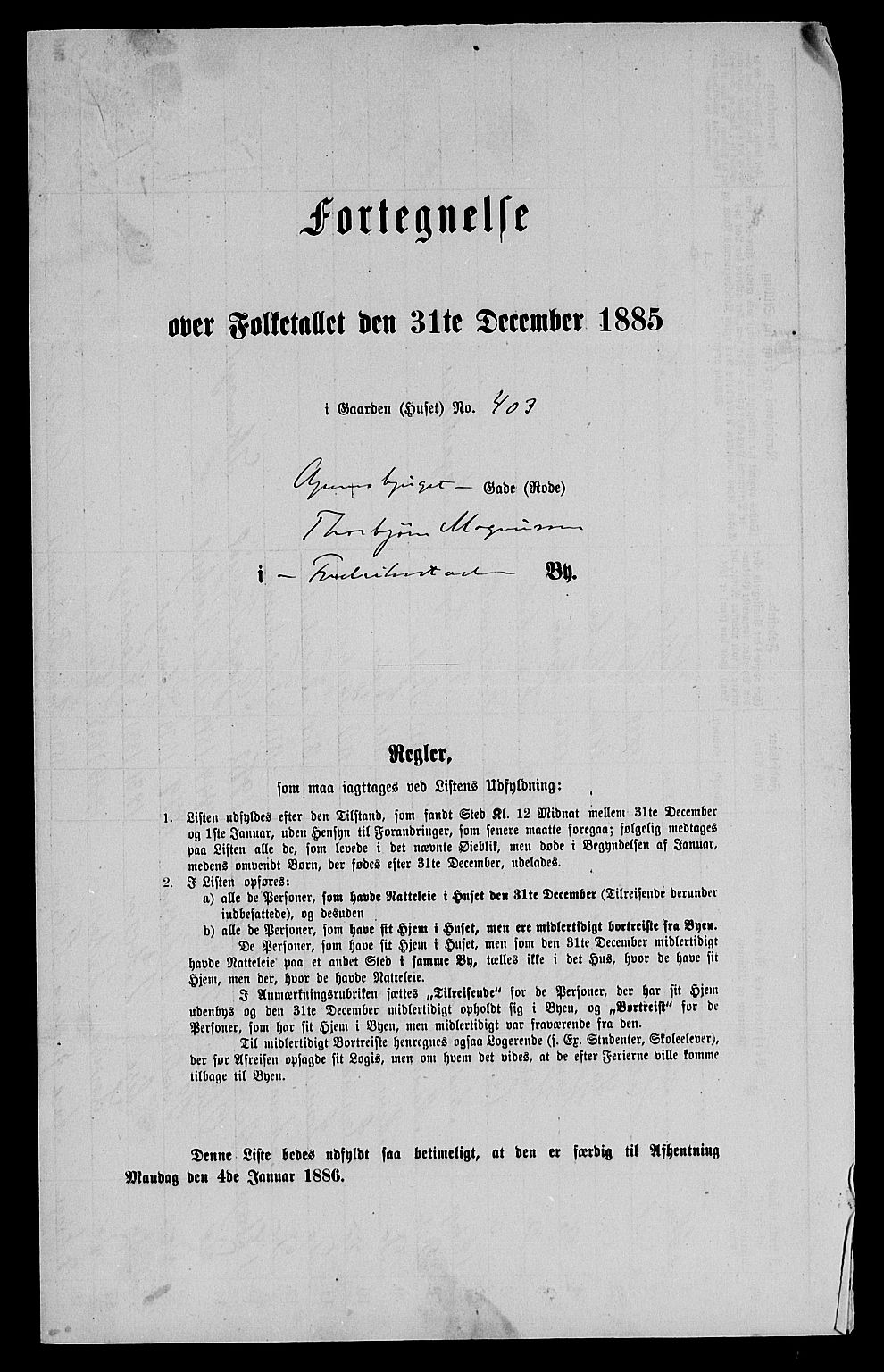 RA, 1885 census for 0103 Fredrikstad, 1885, p. 950