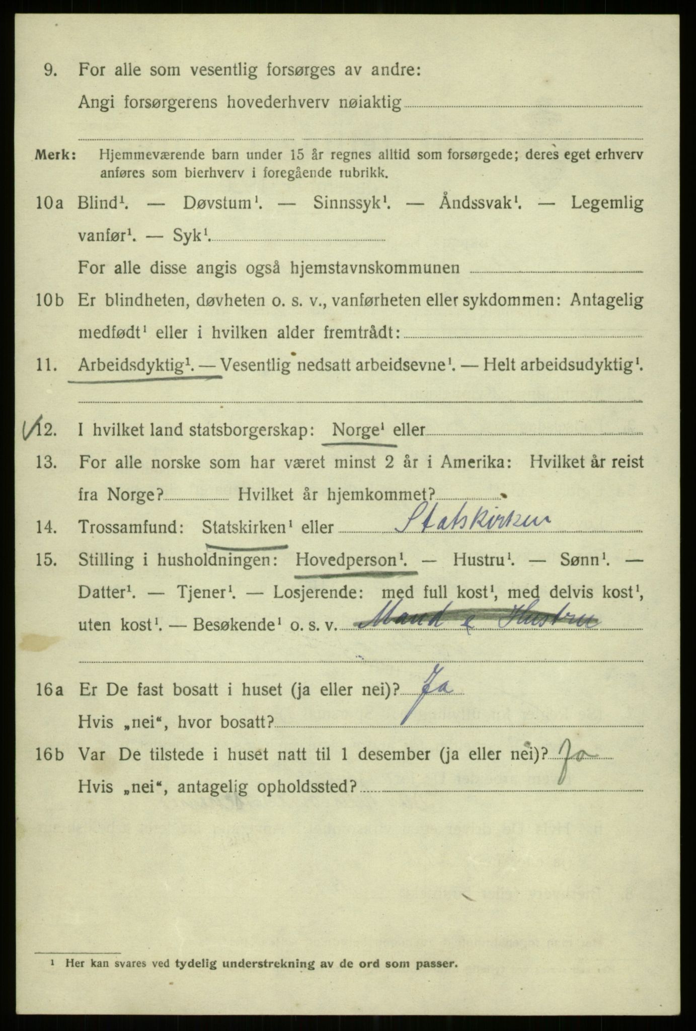 SAB, 1920 census for Bergen, 1920, p. 154577