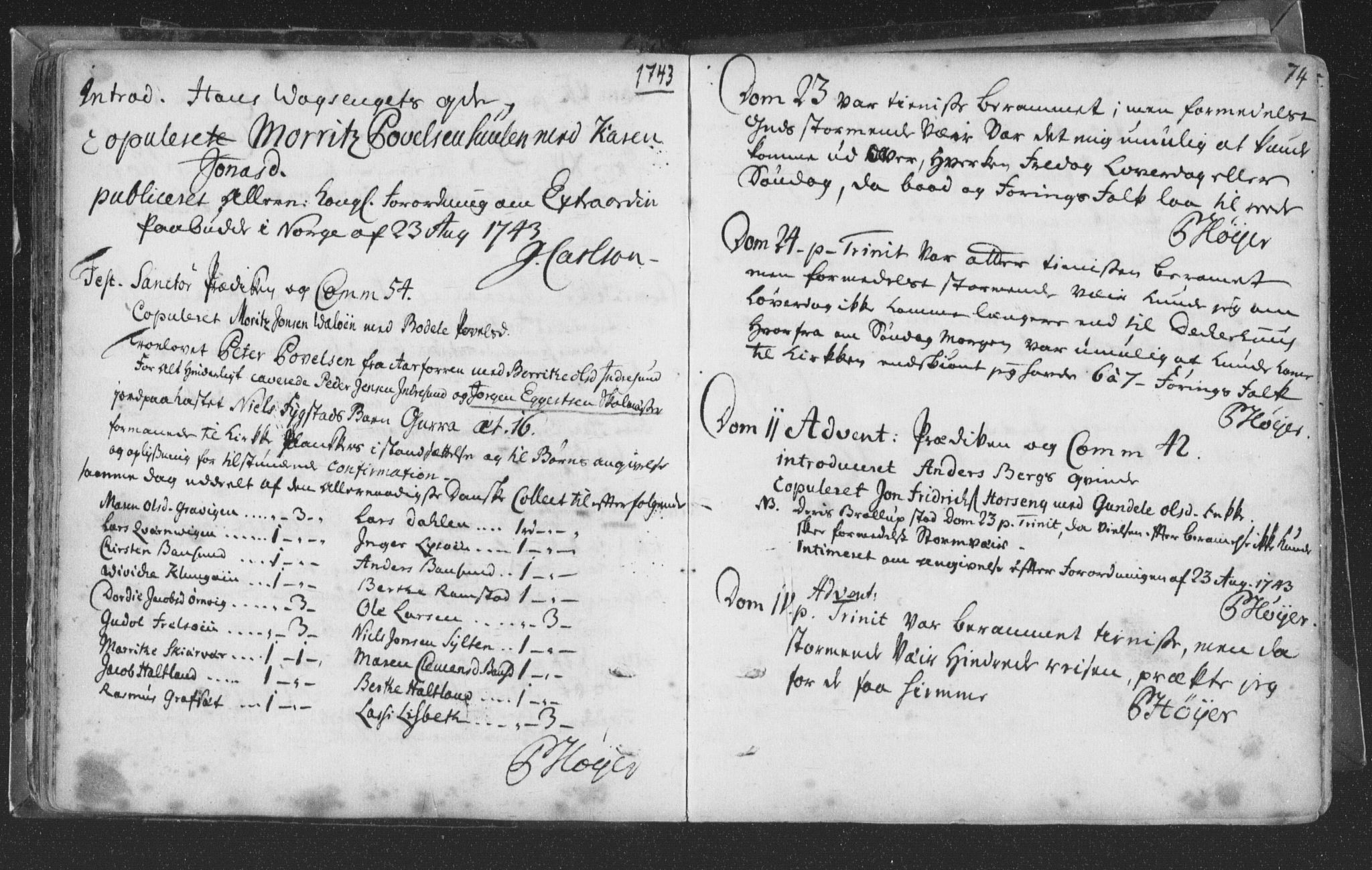 Ministerialprotokoller, klokkerbøker og fødselsregistre - Nord-Trøndelag, SAT/A-1458/786/L0685: Parish register (official) no. 786A01, 1710-1798, p. 74