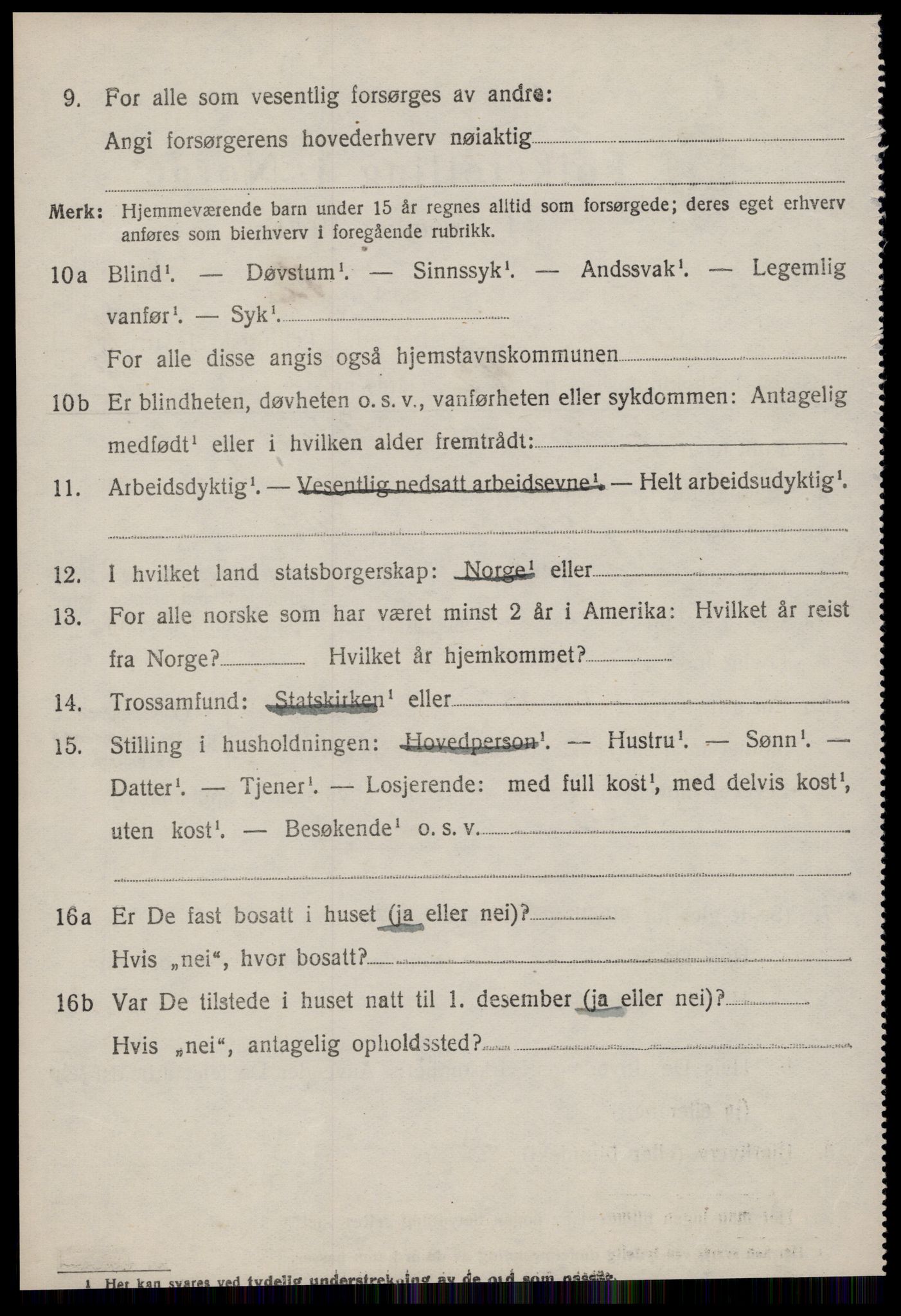 SAT, 1920 census for Tingvoll, 1920, p. 6605