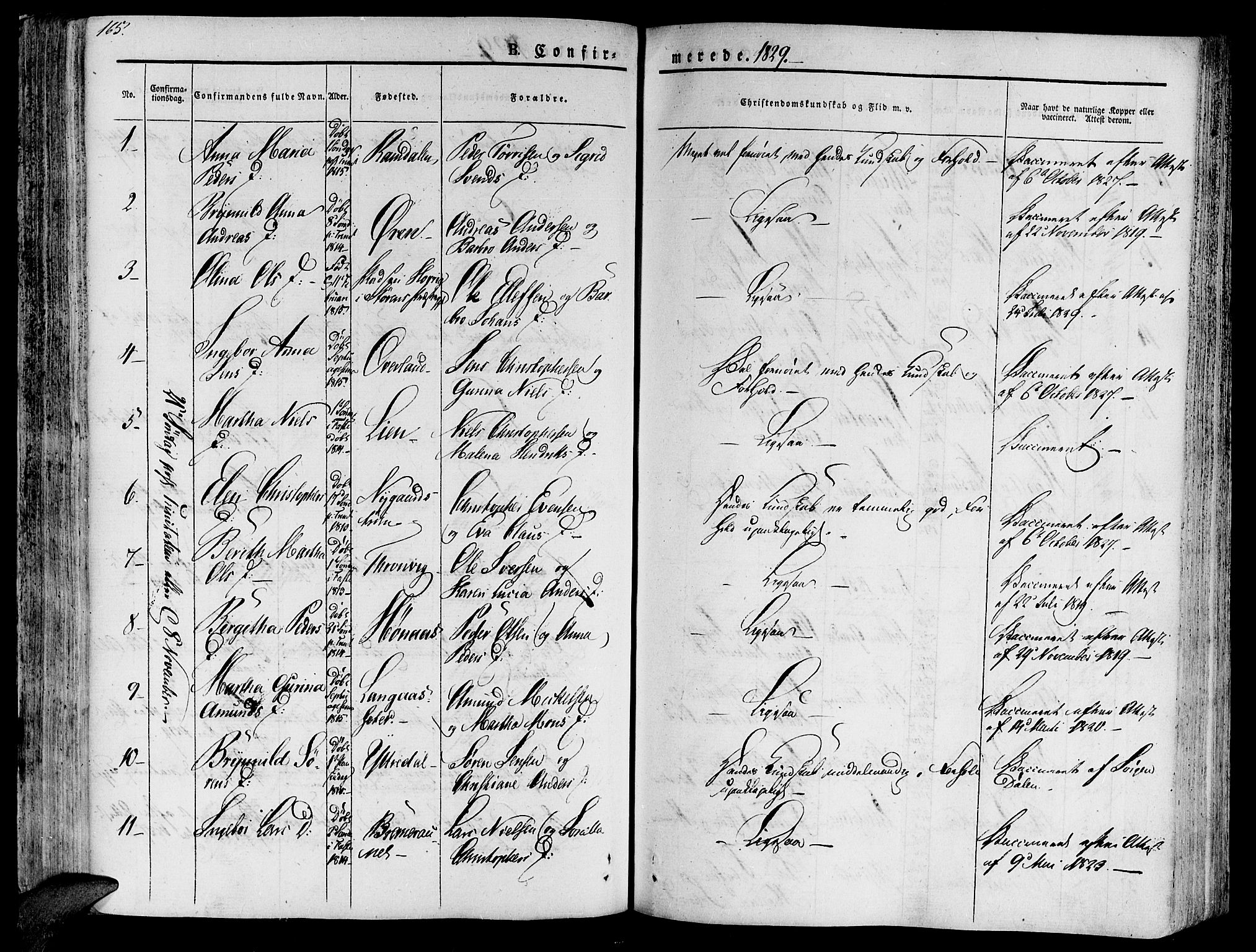 Ministerialprotokoller, klokkerbøker og fødselsregistre - Nord-Trøndelag, SAT/A-1458/701/L0006: Parish register (official) no. 701A06, 1825-1841, p. 165