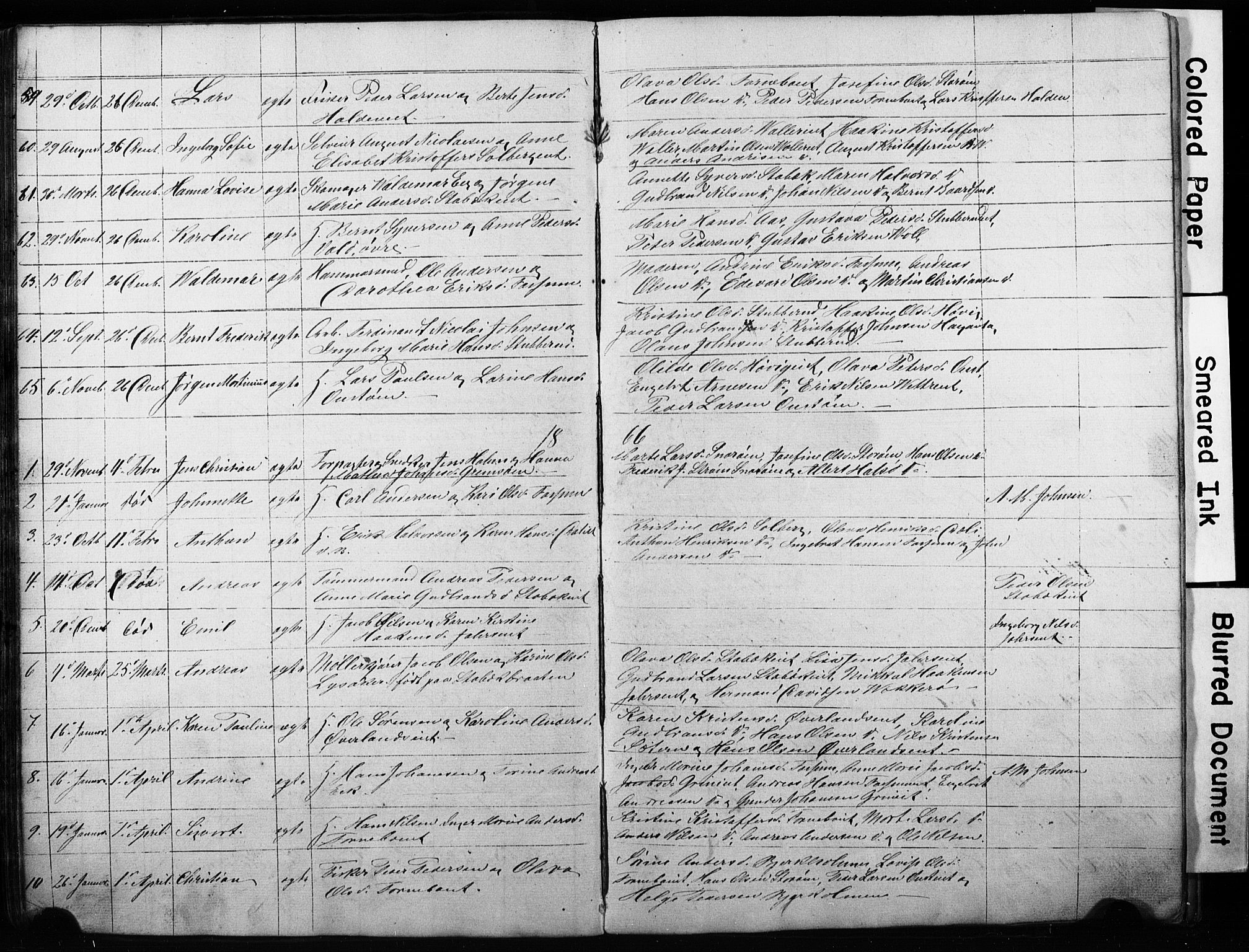 Asker prestekontor Kirkebøker, AV/SAO-A-10256a/G/Gc/L0001: Parish register (copy) no. III 1, 1854-1873