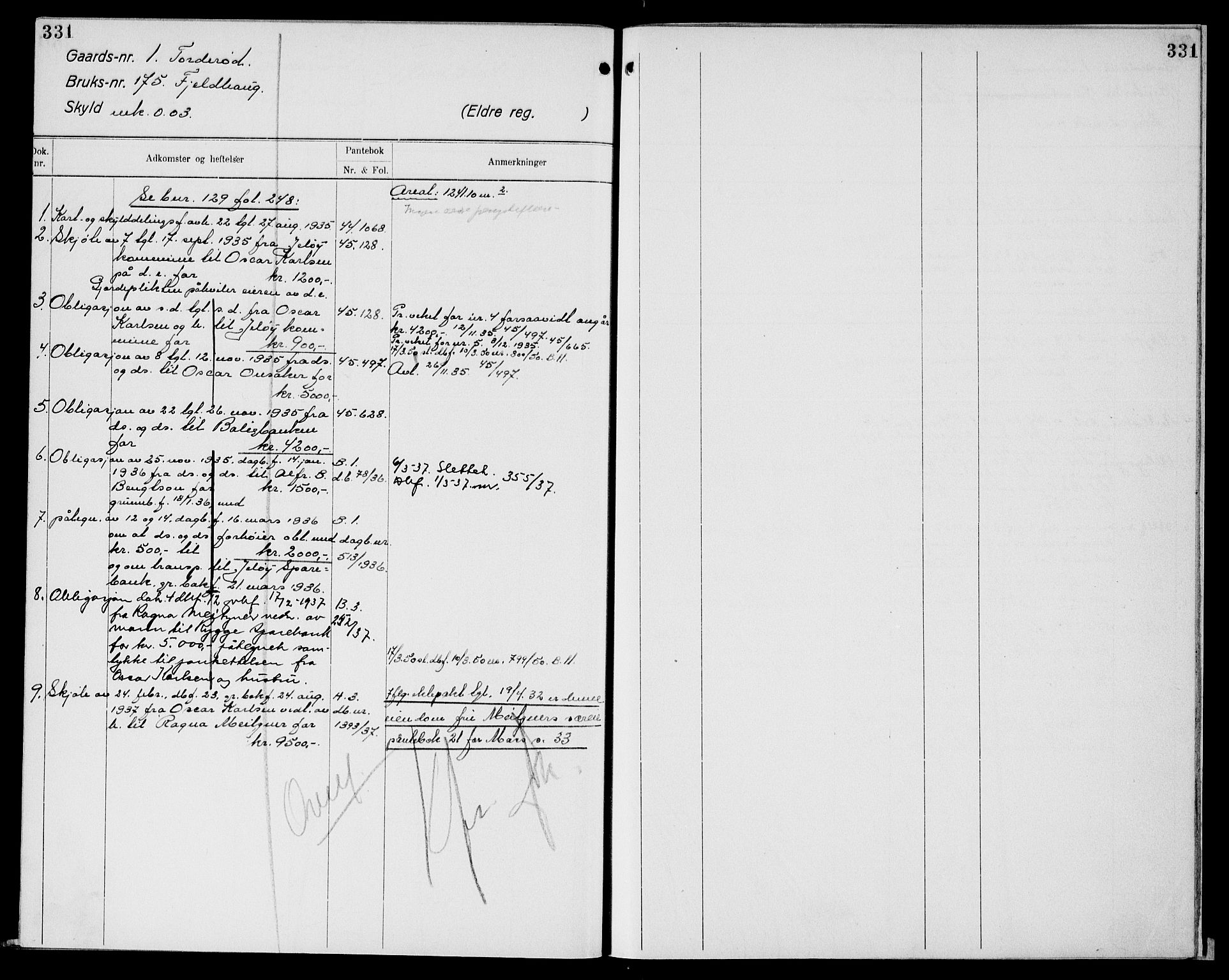 Moss sorenskriveri, AV/SAO-A-10168: Mortgage register no. XI 1, 1788-1961, p. 331