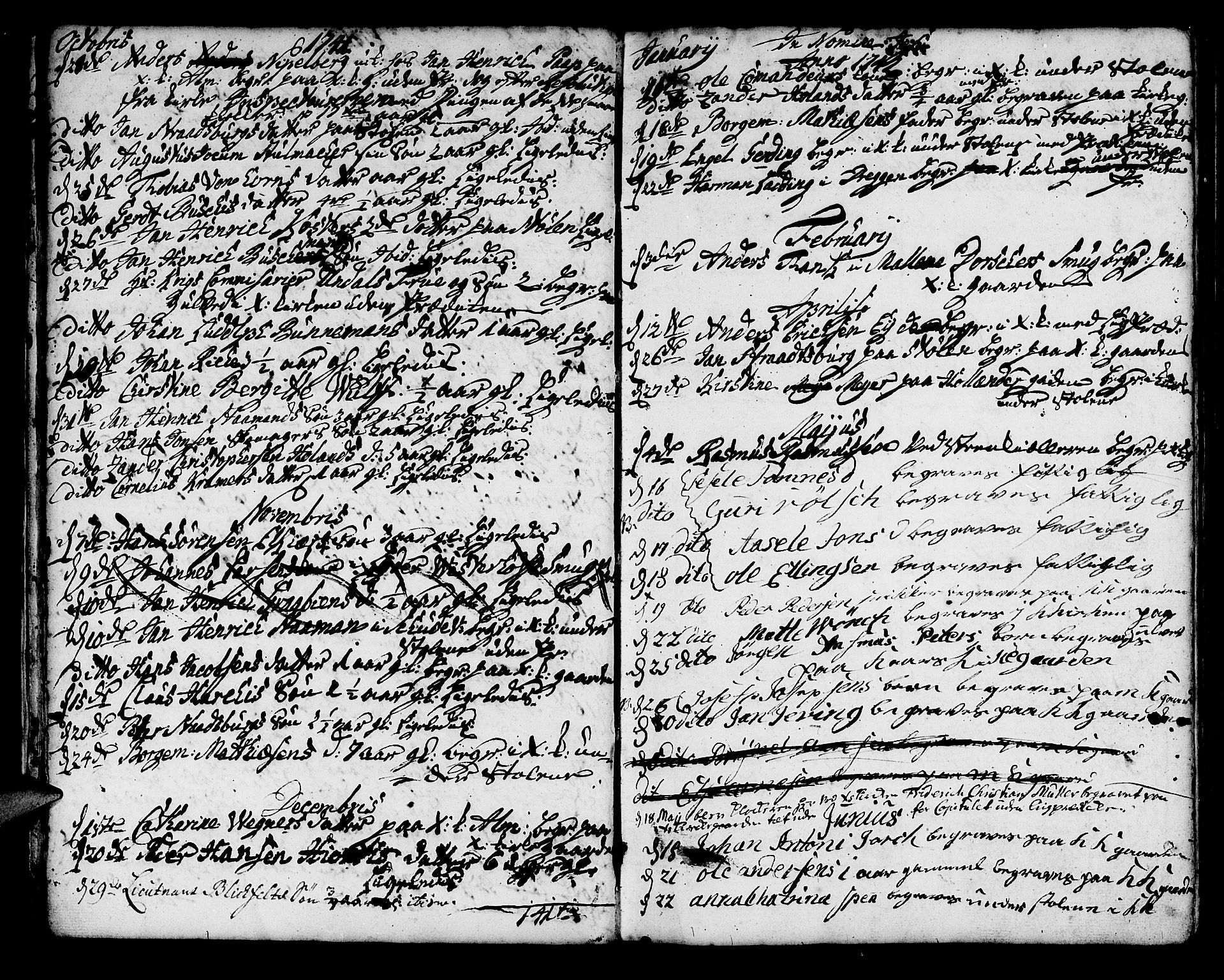 Korskirken sokneprestembete, SAB/A-76101/H/Haa/L0011: Parish register (official) no. A 11, 1731-1785, p. 184