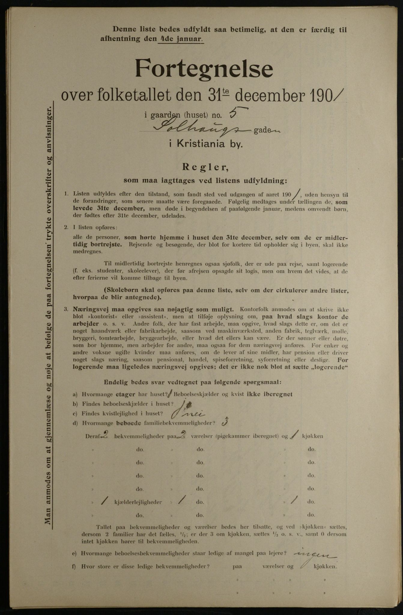 OBA, Municipal Census 1901 for Kristiania, 1901, p. 15304