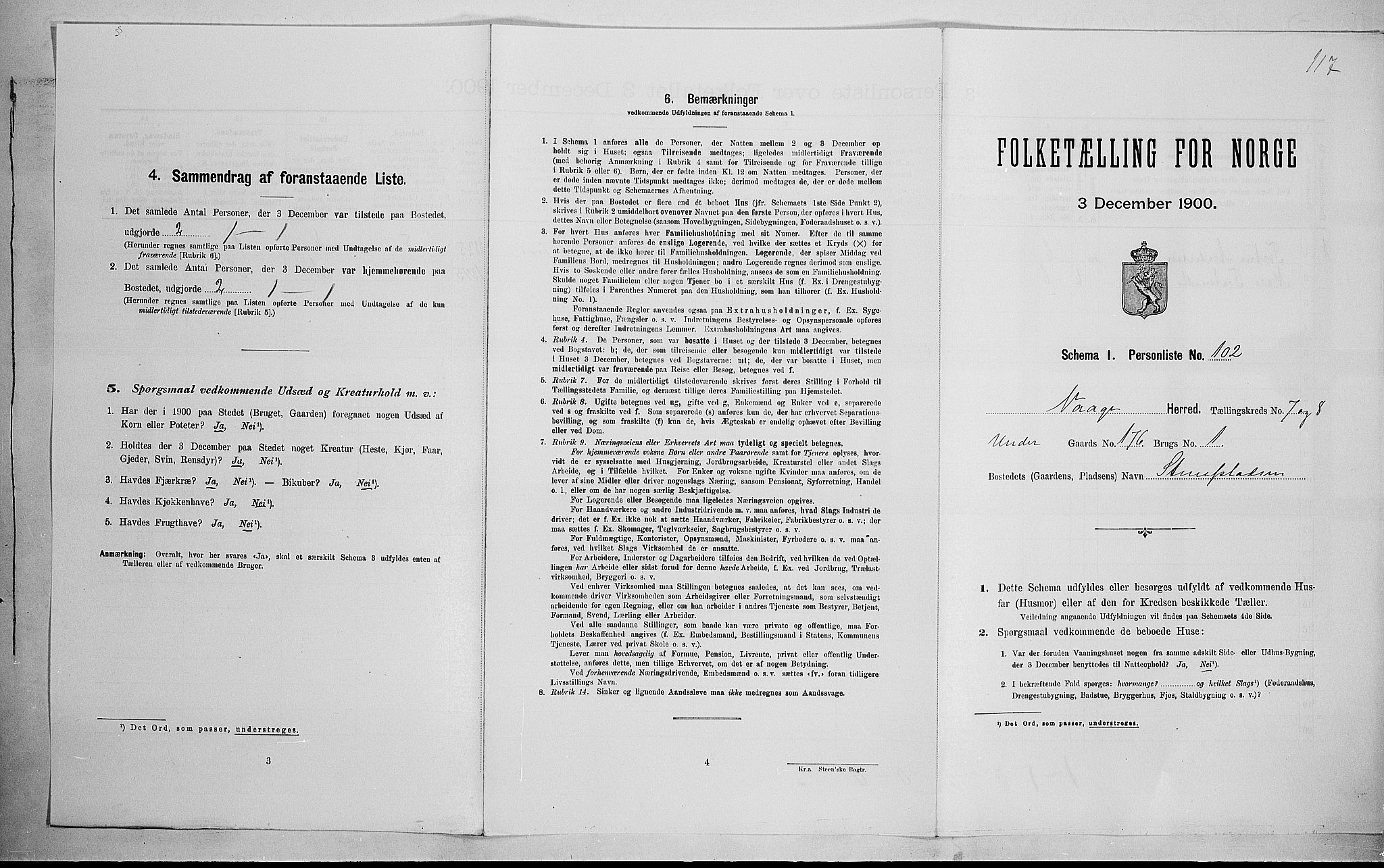 SAH, 1900 census for Vågå, 1900, p. 1396