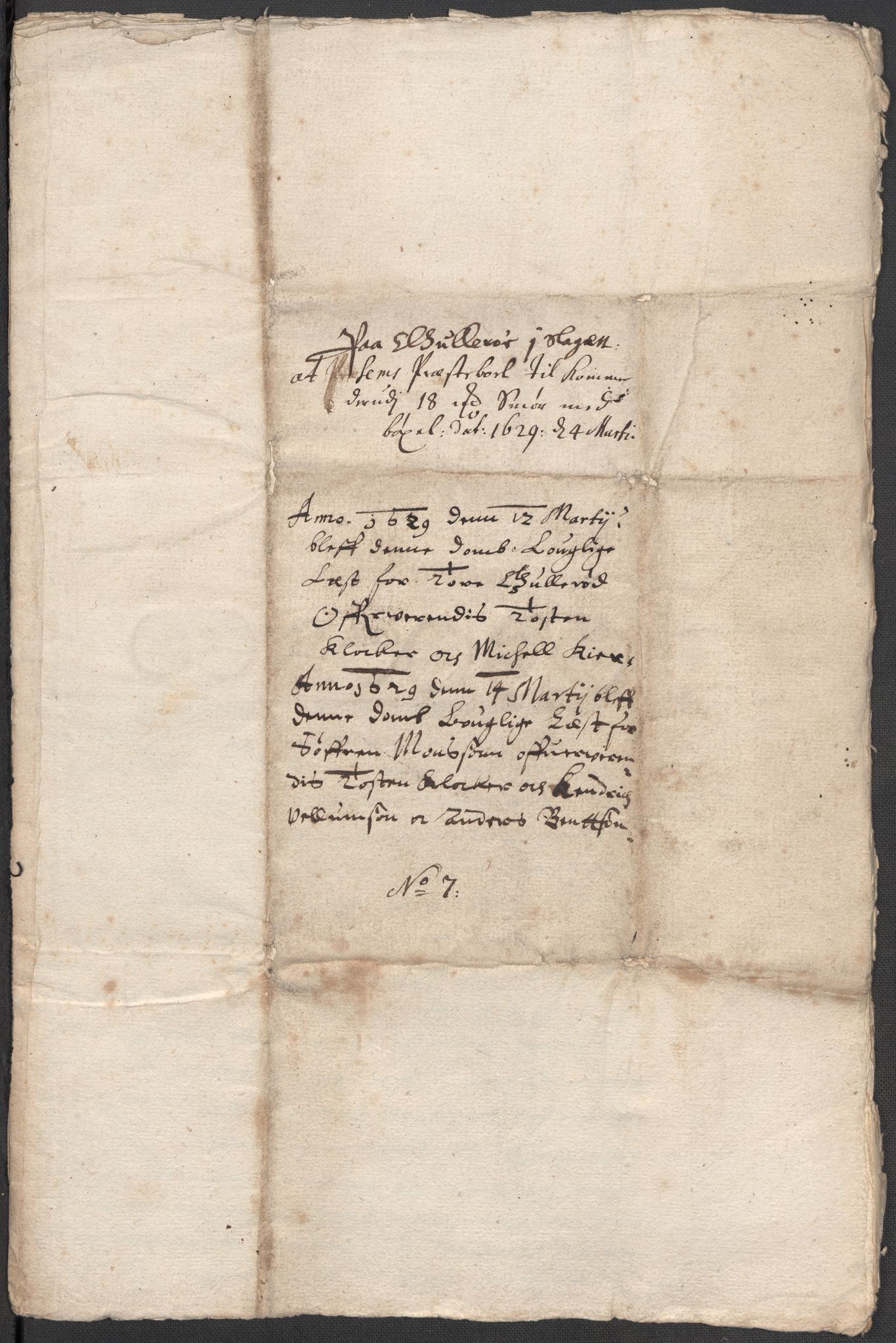 Riksarkivets diplomsamling, AV/RA-EA-5965/F15/L0024: Prestearkiv - Vestfold, 1619-1681, p. 50