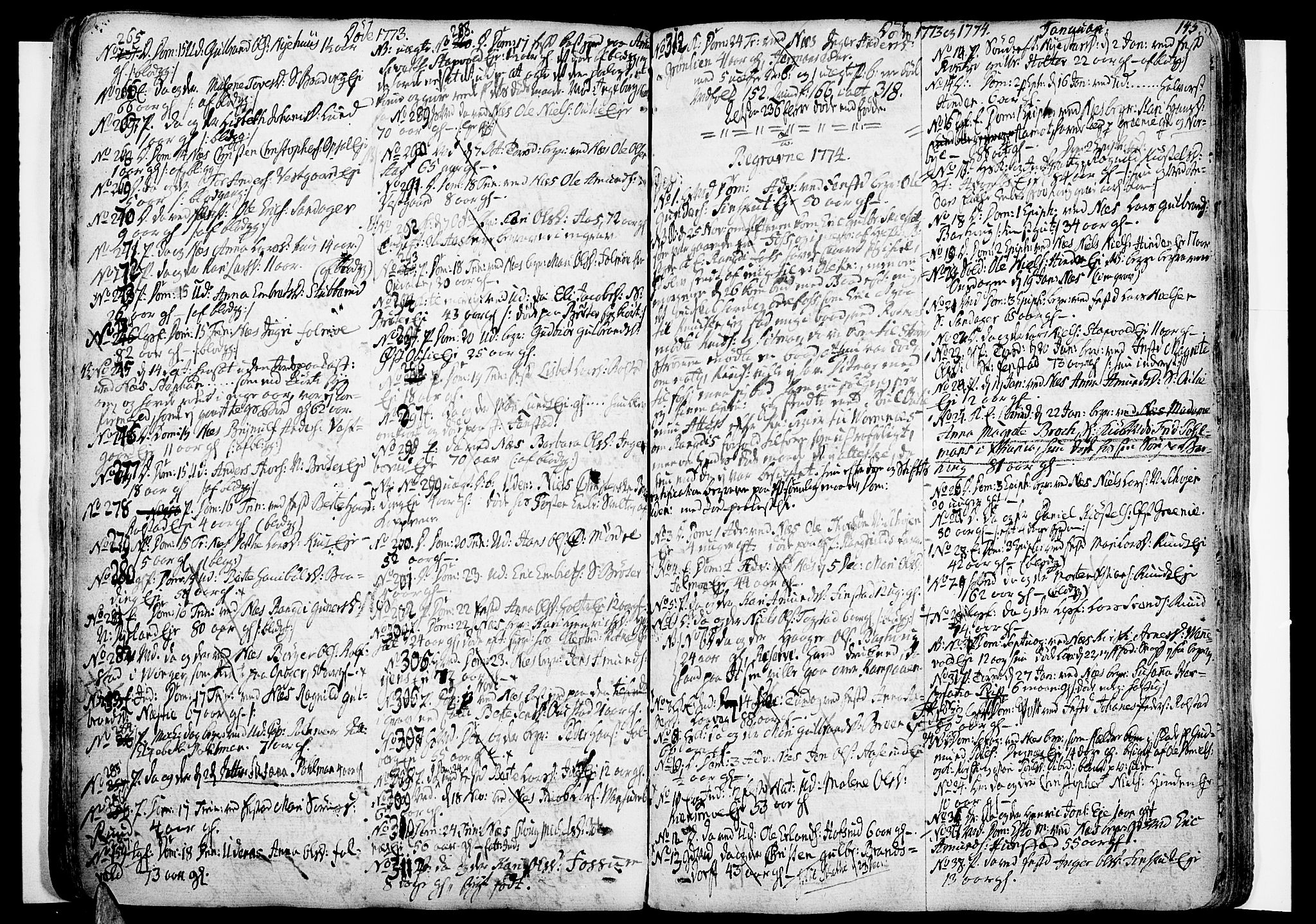 Nes prestekontor Kirkebøker, AV/SAO-A-10410/F/Fa/L0003: Parish register (official) no. I 3, 1734-1781, p. 145